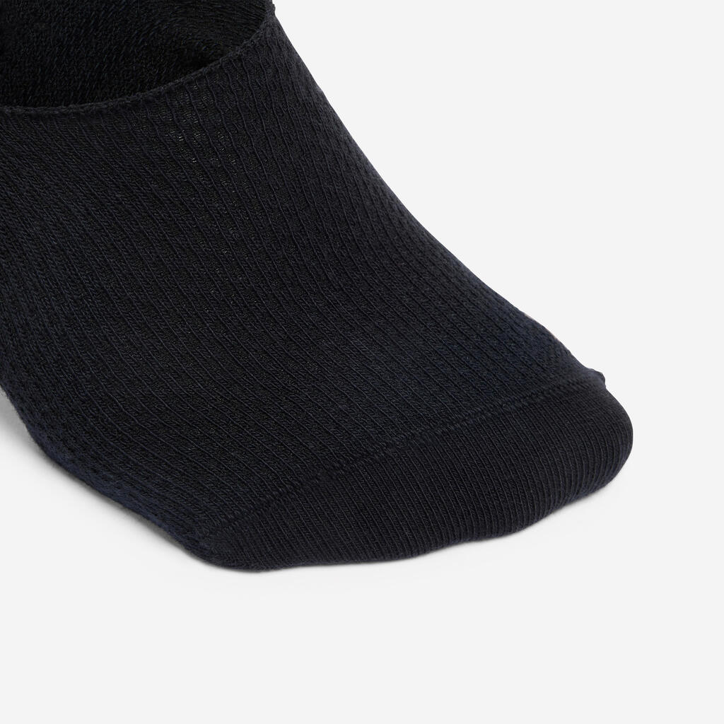Invisible socks, pink and white, pack of 3
