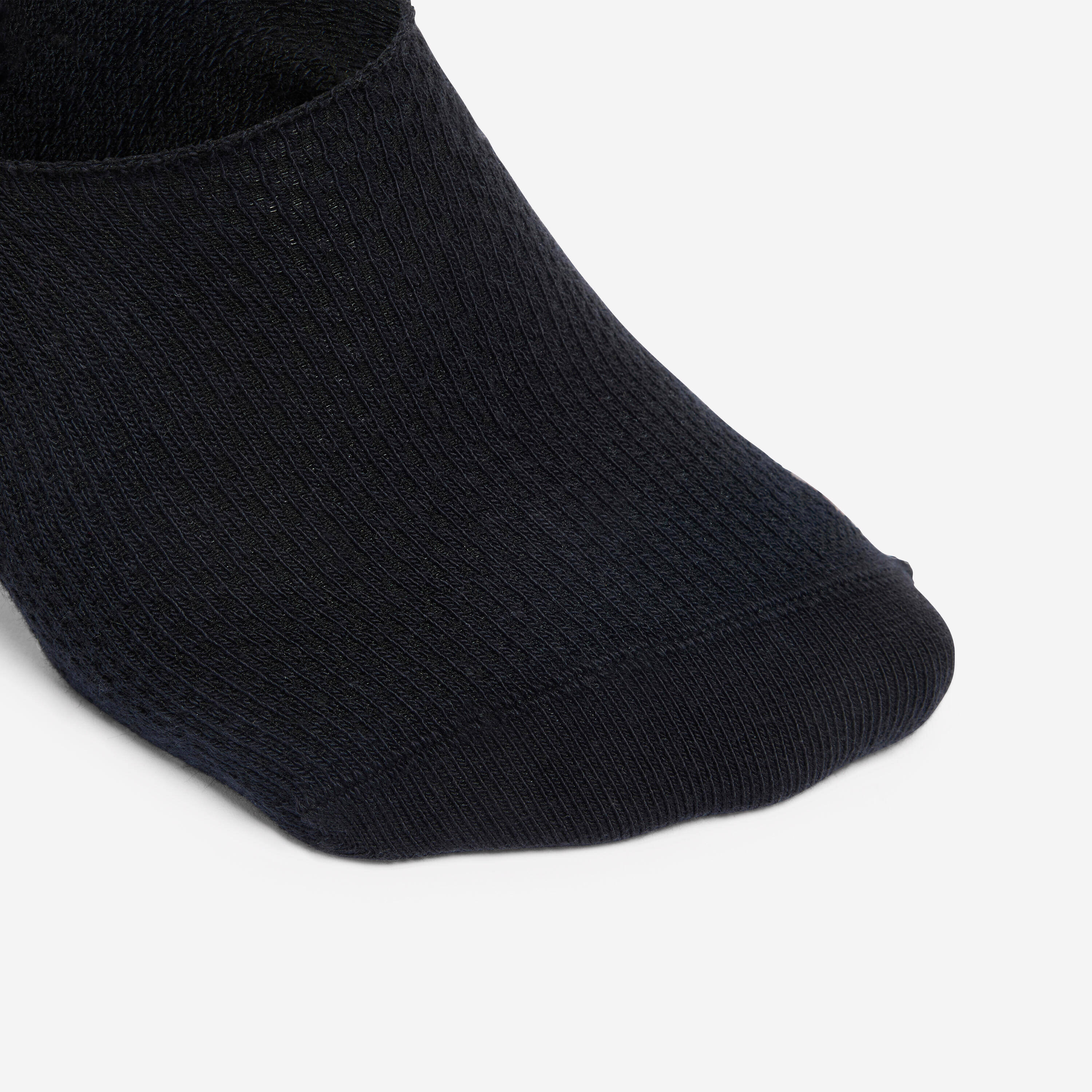 Set of 3 Cotton Invisible Socks -Black -  2