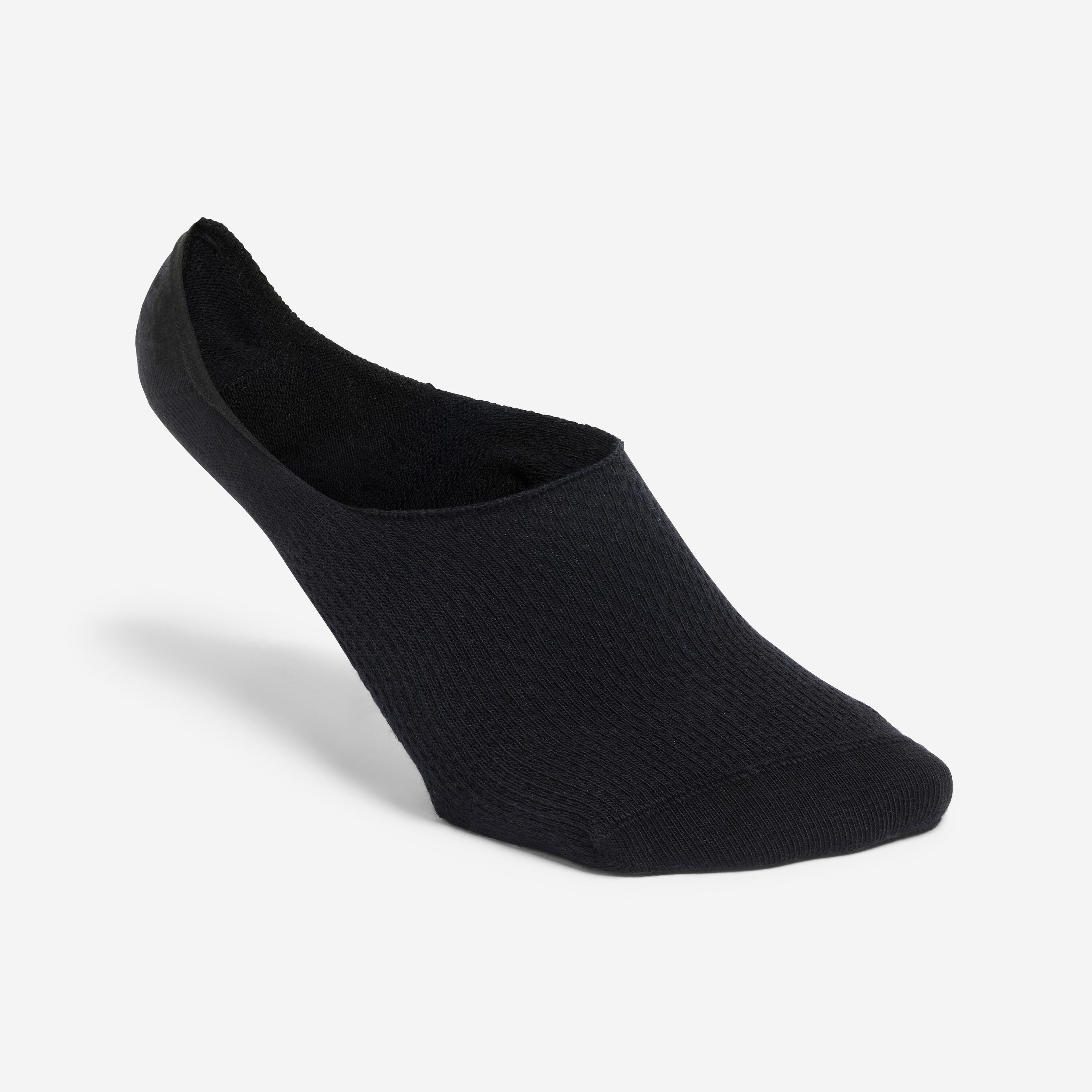 Set of 3 Cotton Invisible Socks -Black