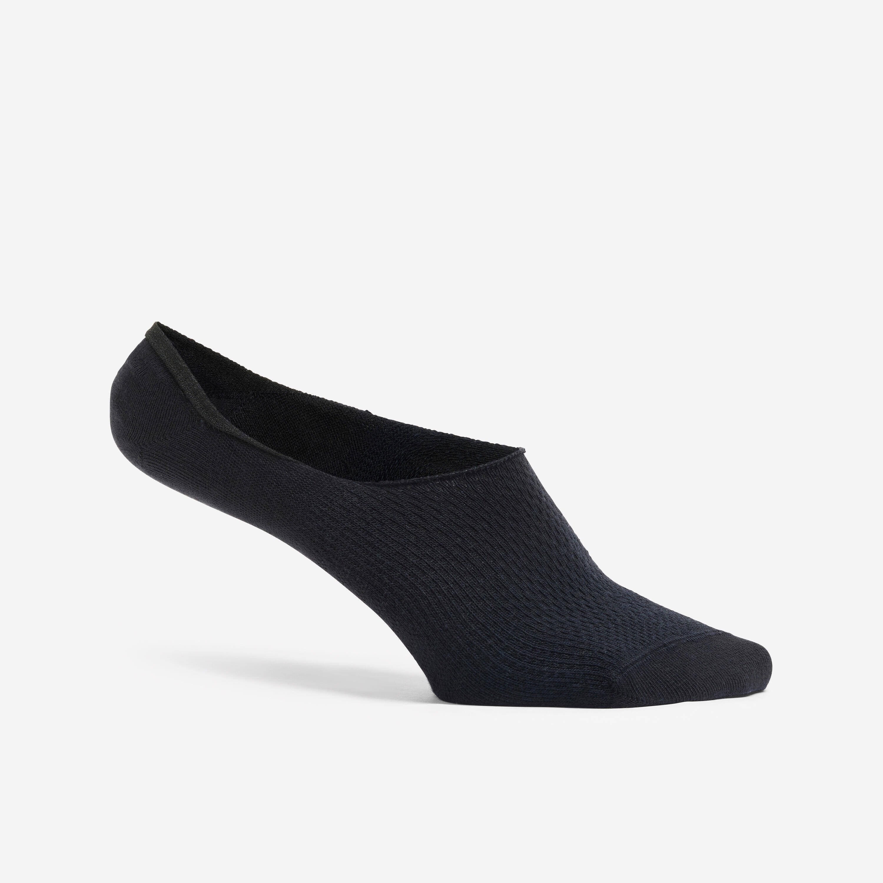 Set of 3 Cotton Invisible Socks -Black -  3