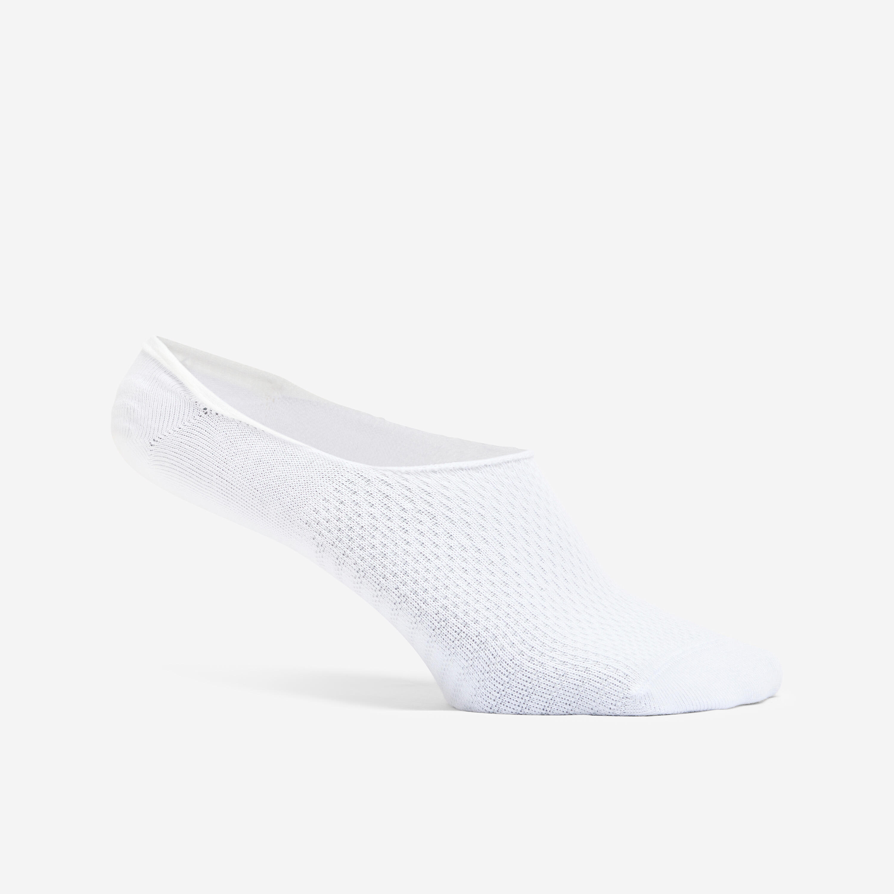 Set of 3 Cotton Invisible Socks -White