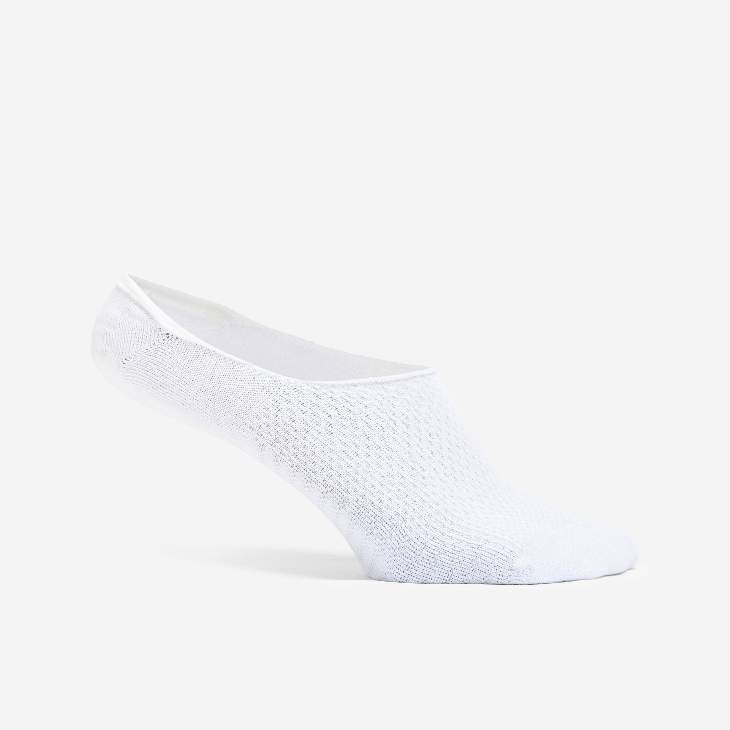 Set of 3 Cotton Invisible Socks -White -  3