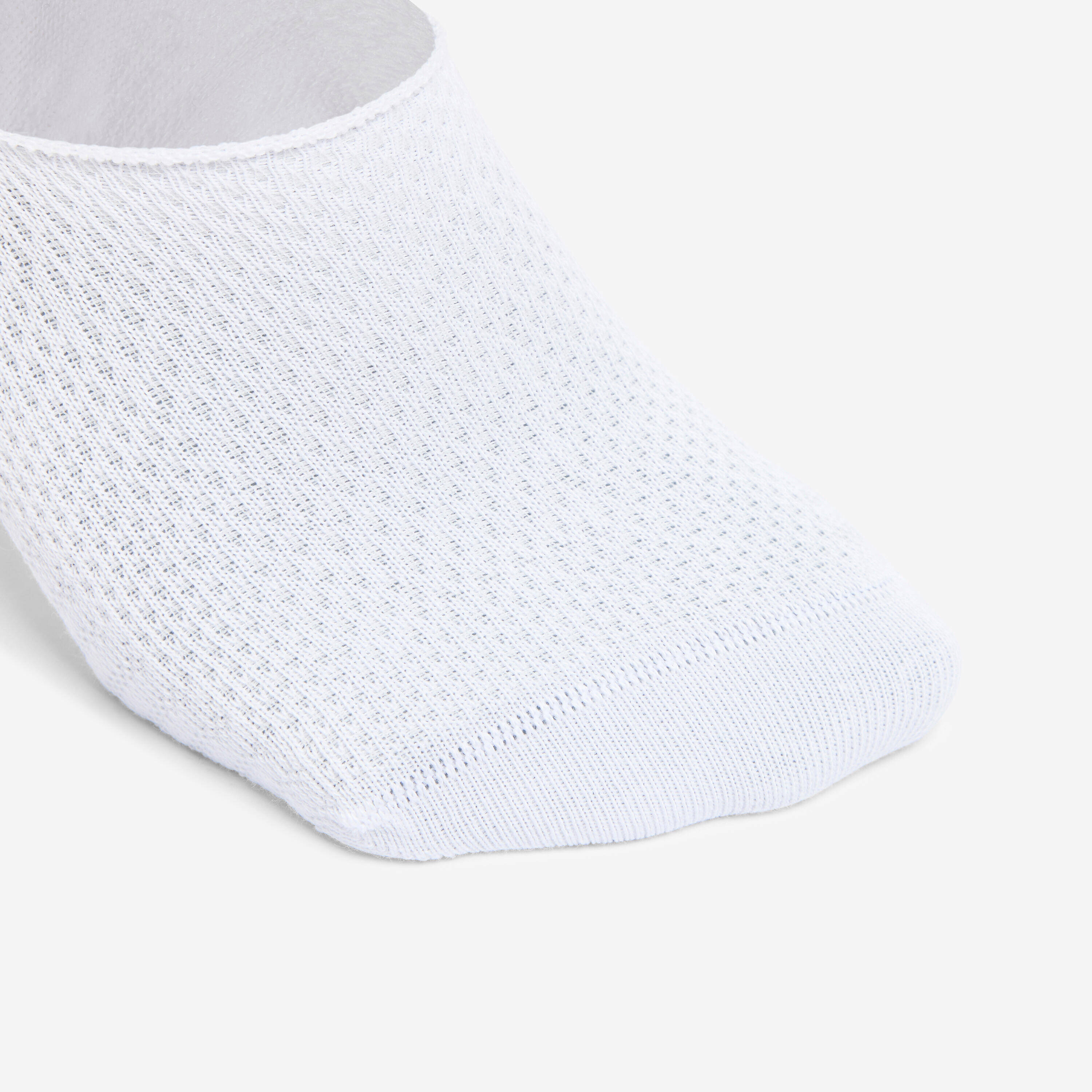 Set of 3 Cotton Invisible Socks -White -  2