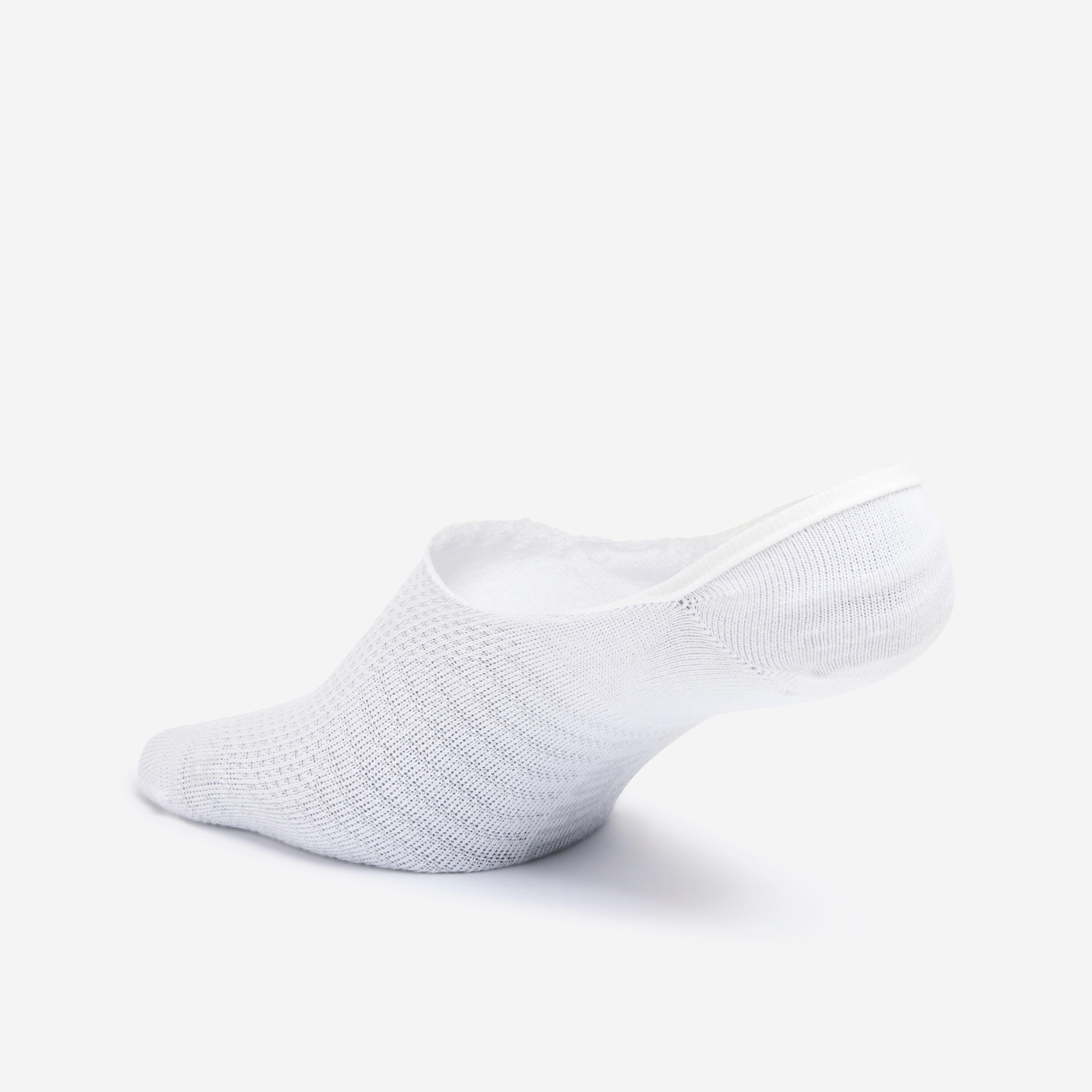 Set of 3 Cotton Invisible Socks -White