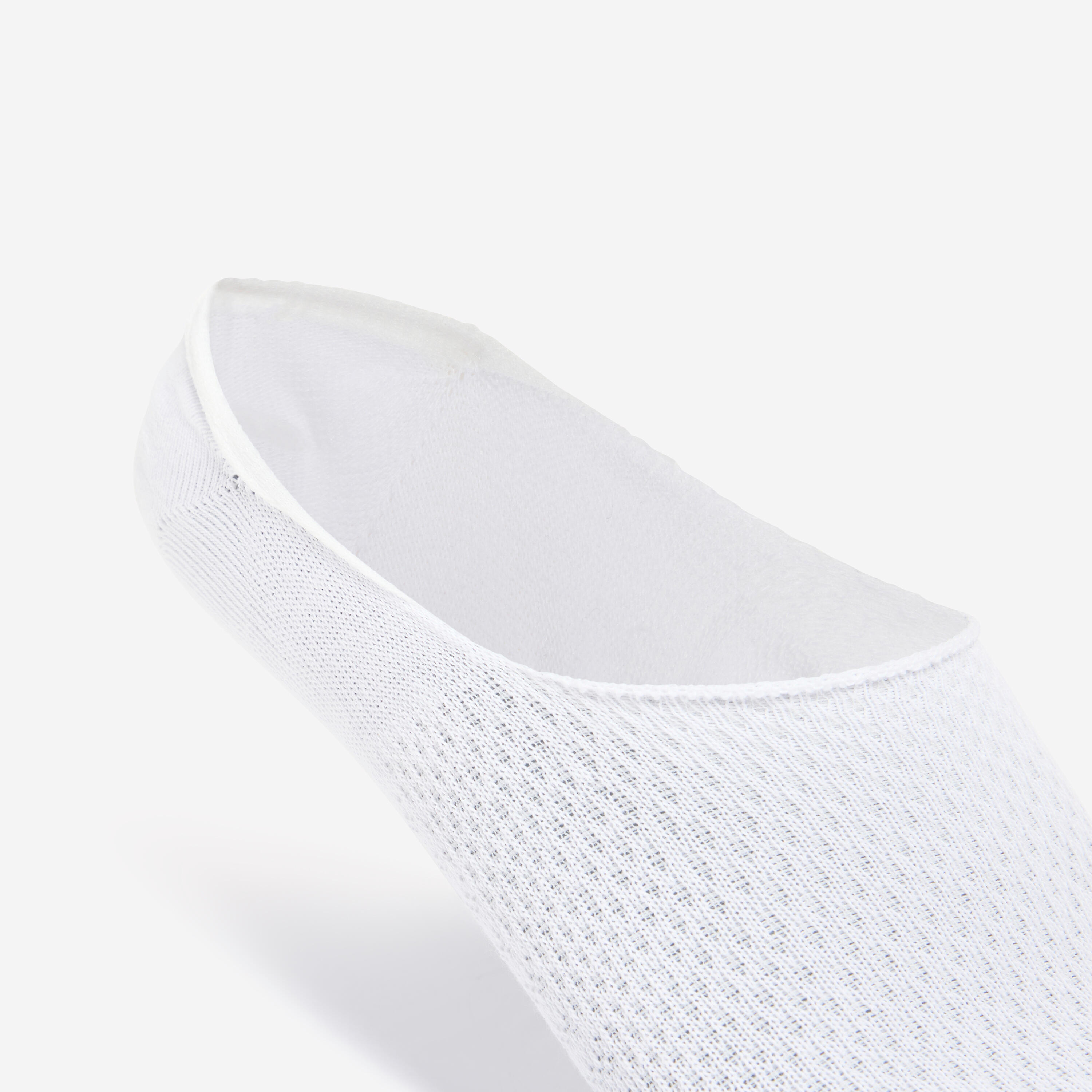 Set of 3 Cotton Invisible Socks -White