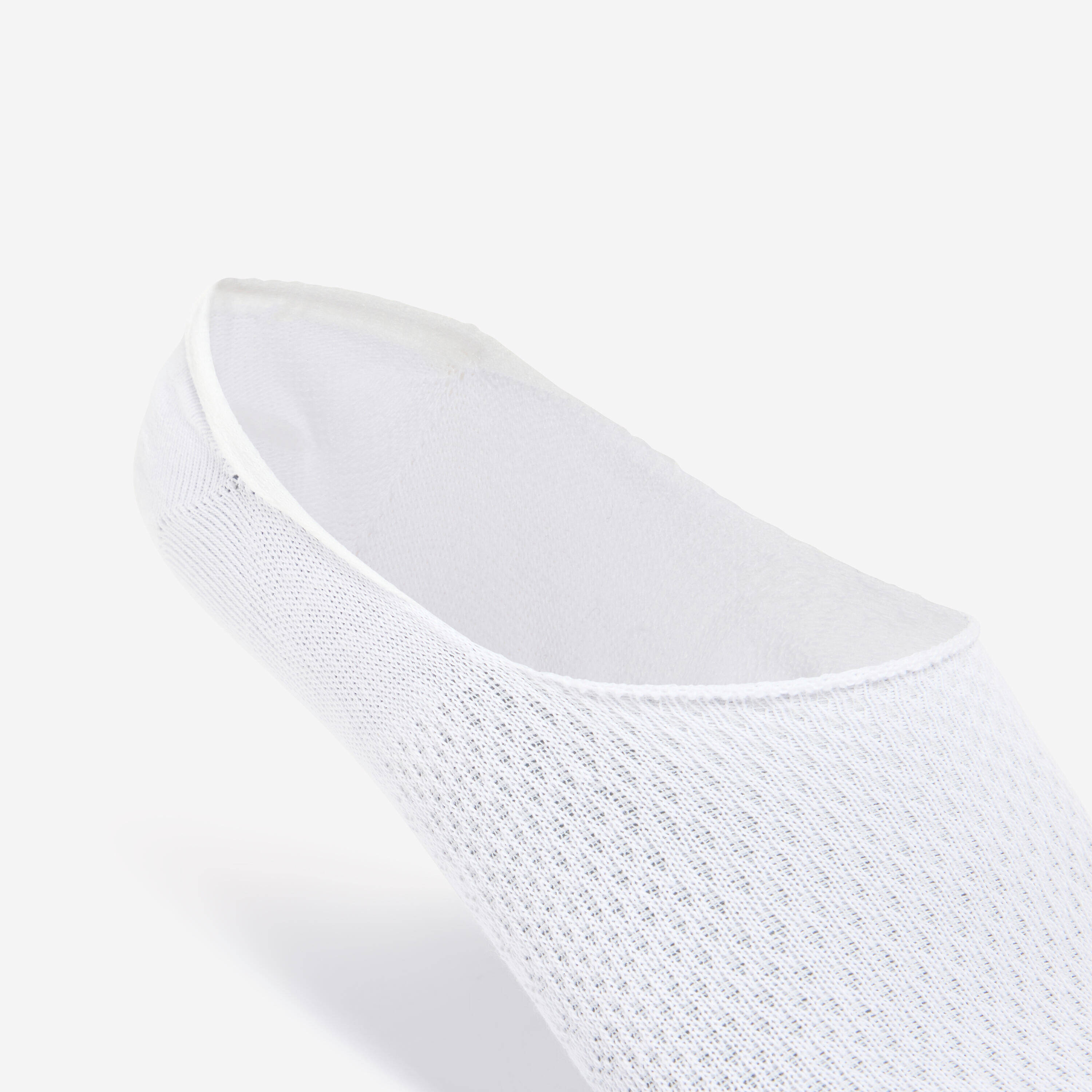 Set of 3 Cotton Invisible Socks -White -  5