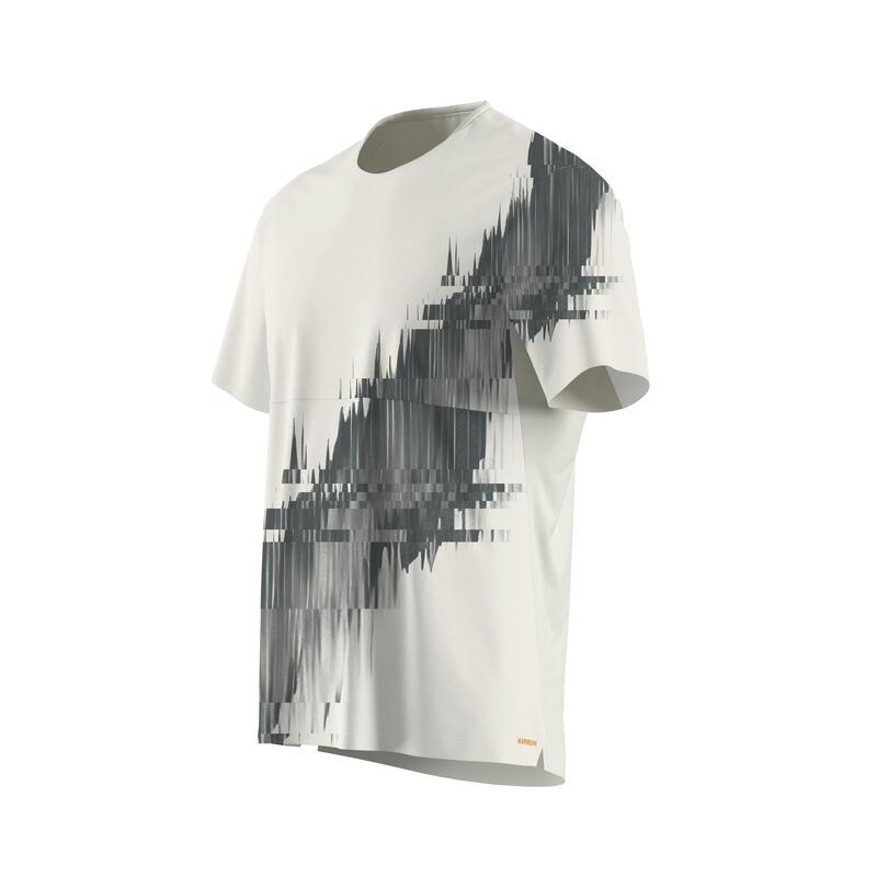 Tricou Alergare pe distanțe lungi Kiprun Run 900 Ultra Print Bej Bărbați