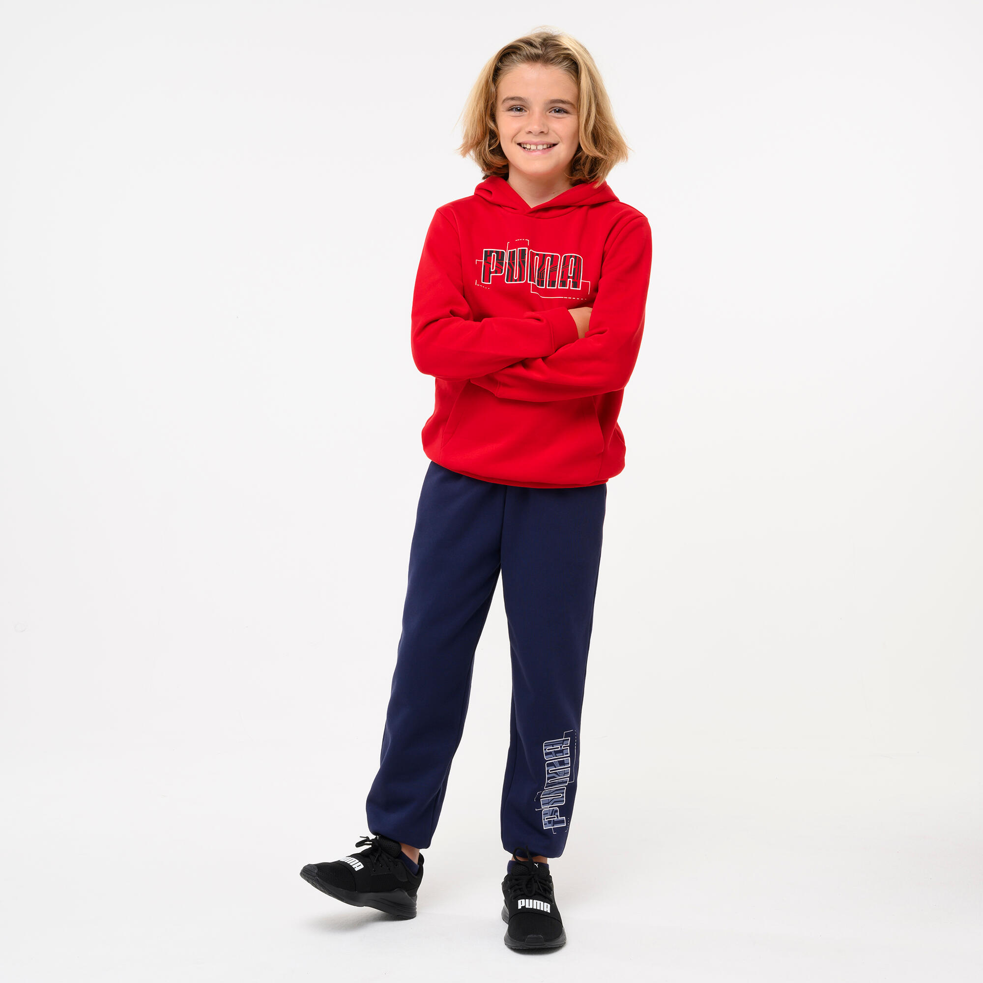Pantalon de jogging enfant, bleu marine 2/6