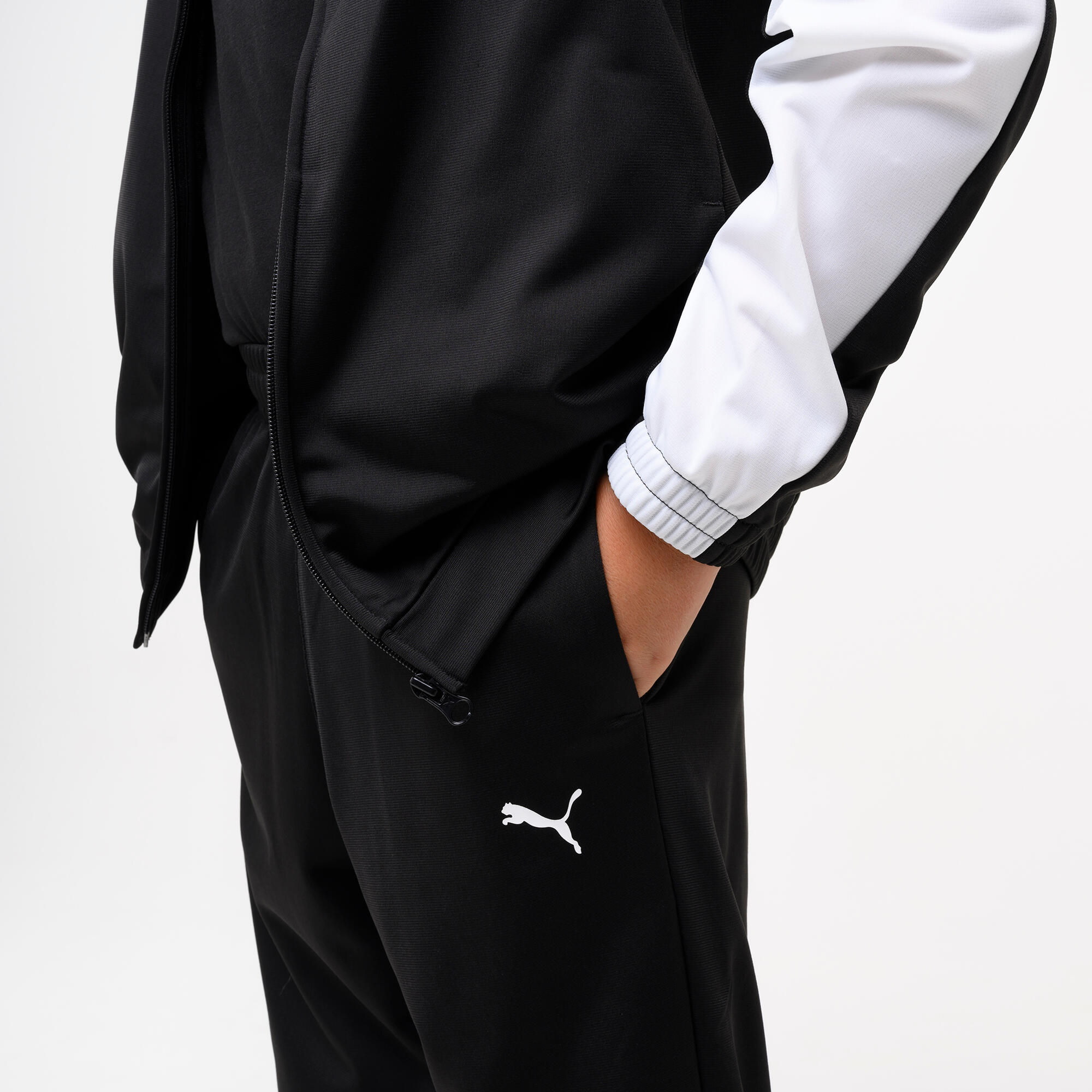 Ensemble de survêtement polyester enfant, noir et blanc 7/7