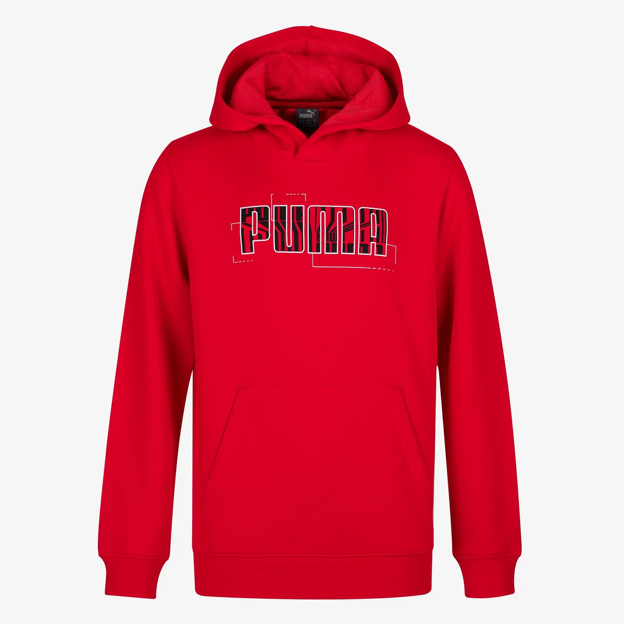 Hanorac cu glugă Puma Print Roșu Copii 6/6