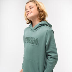 Sweatshirt com Capuz de Educação Física Criança Estampado Verde