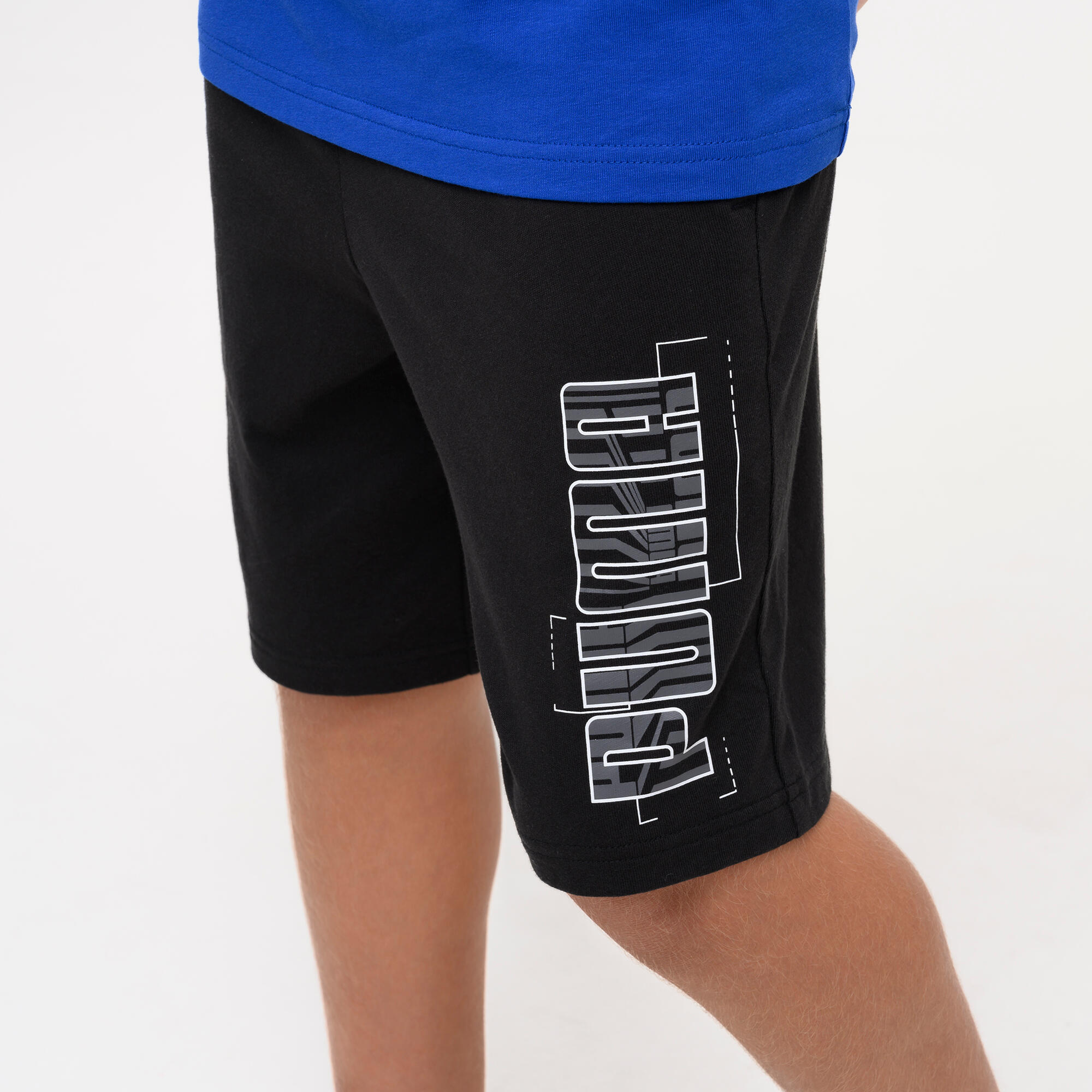 Pantaloncini Puma bambino ginnastica regular fit cotone neri 4/6