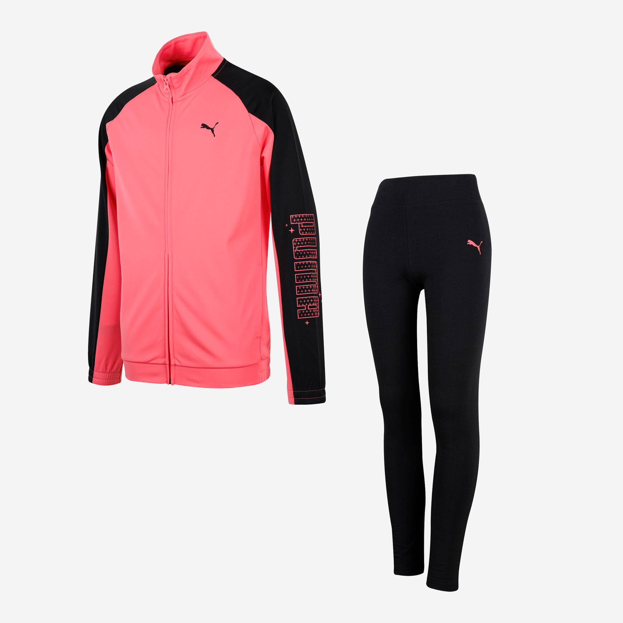 PUMA Chándal Puma Niños Rosa-Negro Poliéster