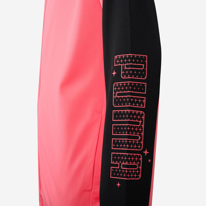 Ensemble survêtement polyester fille, rose et noir