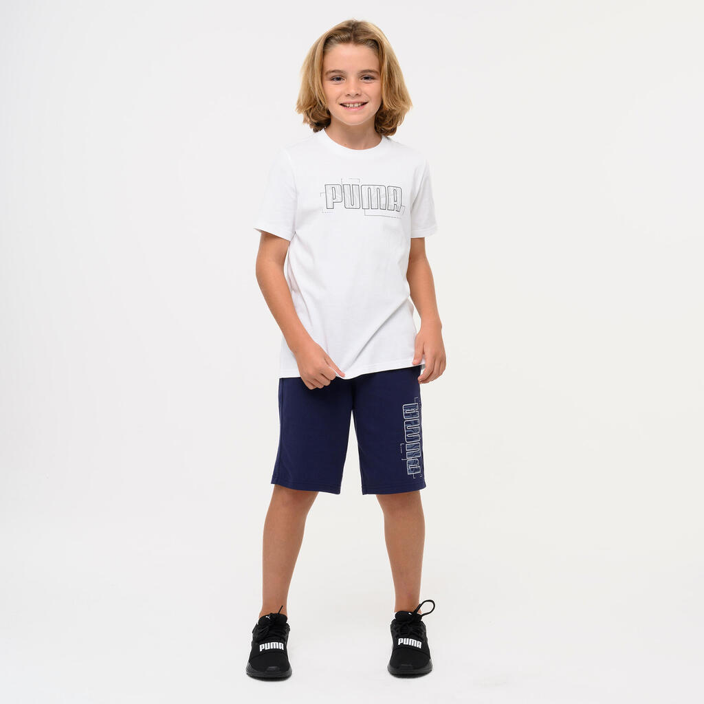 Παιδικό βαμβακερό Print T-Shirt - Μαύρο