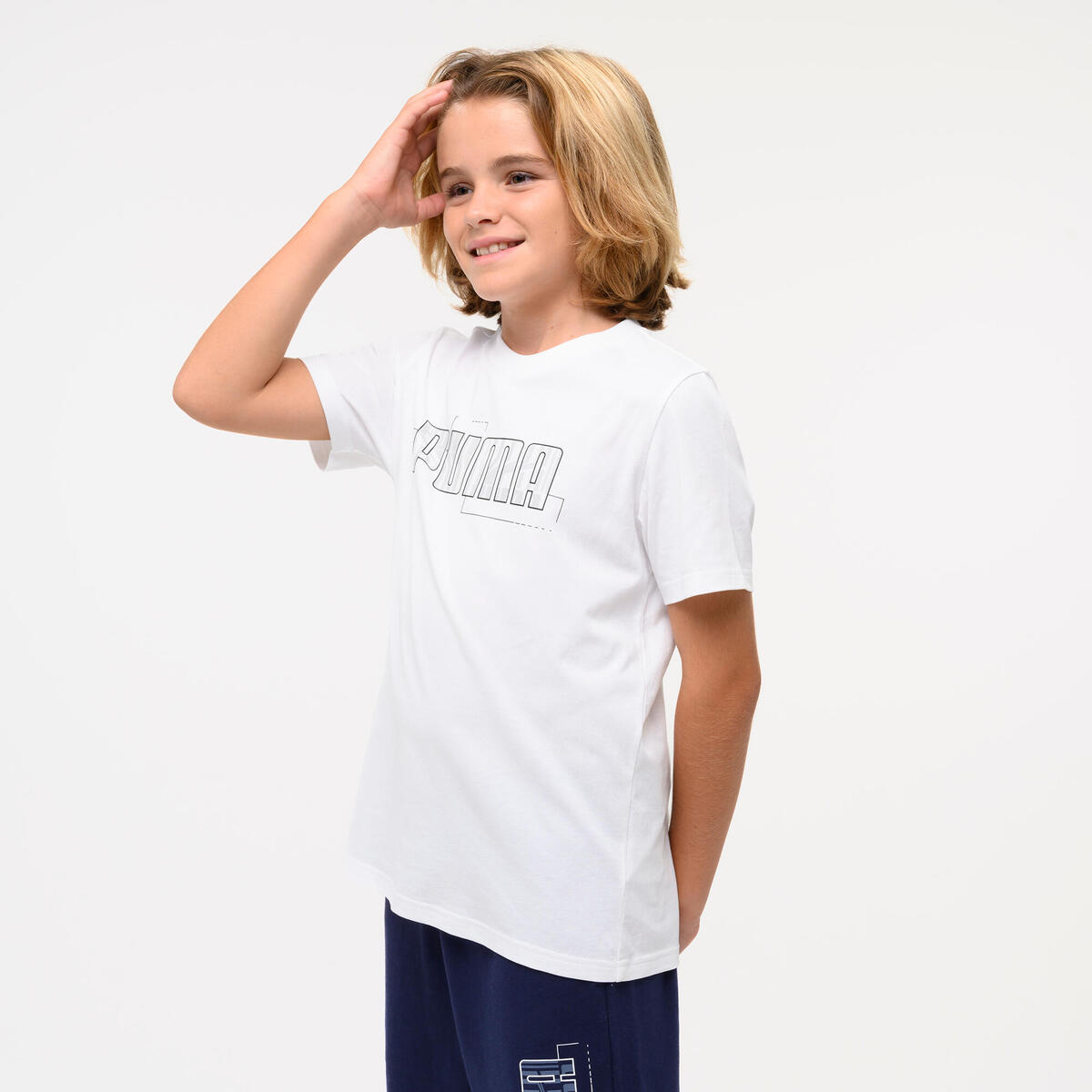 T-shirt coton imprimé enfant, blanc