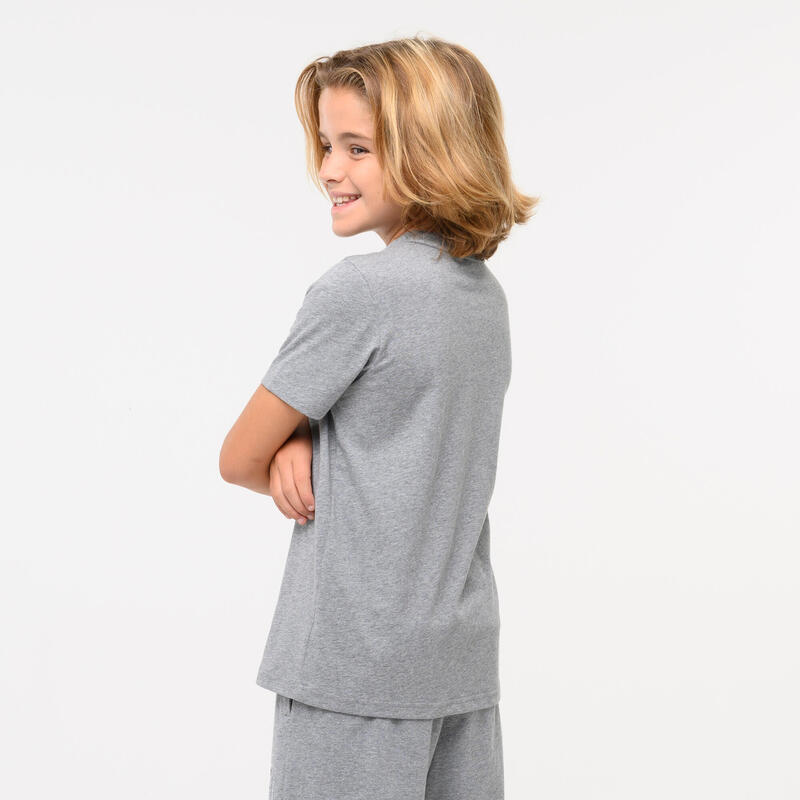 Tricou bumbac cu imprimeu Gri Copii