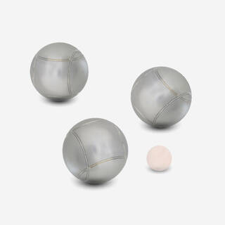 Set of Grooved Recreational Petanque Boules 100 Tri-Pack