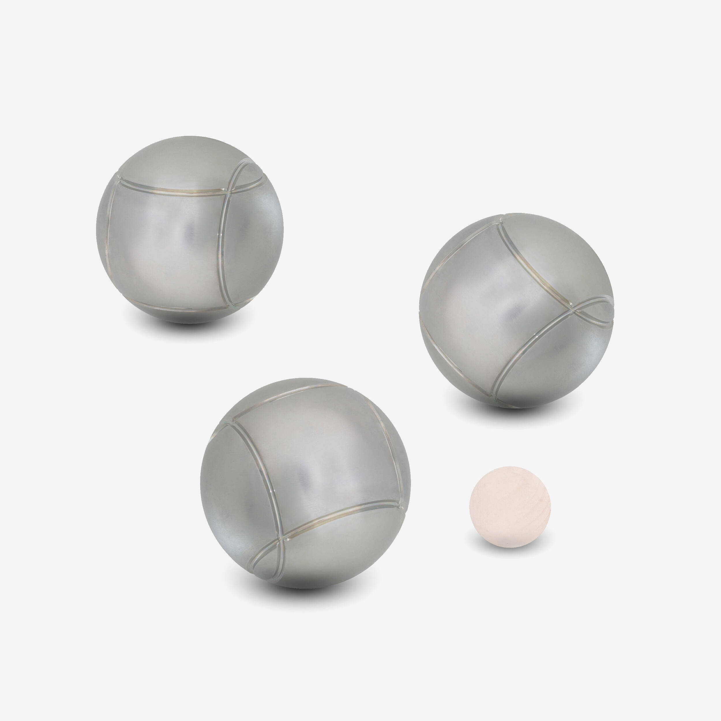 Set of Grooved Recreational Petanque Boules 100 Tri-Pack