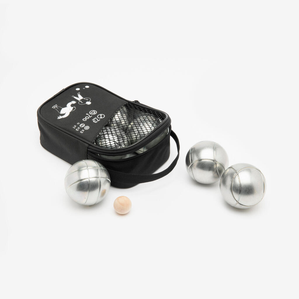 Jeu de 6 boules de pétanque loisir 100
