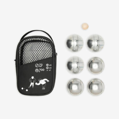 Jeu de 6 boules de p&eacute;tanque loisir 100