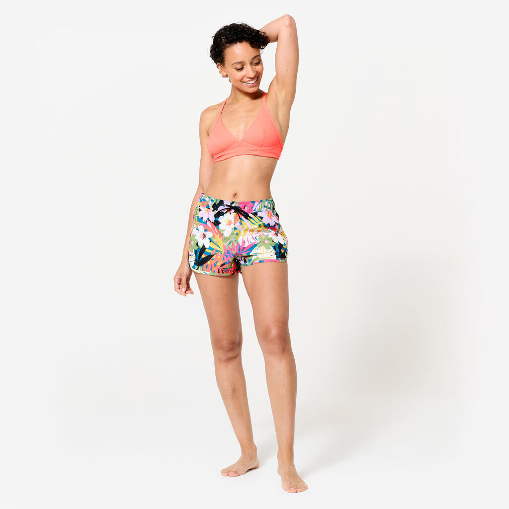Short de bain surf Femme - Tini pandor bleu rose et jaune