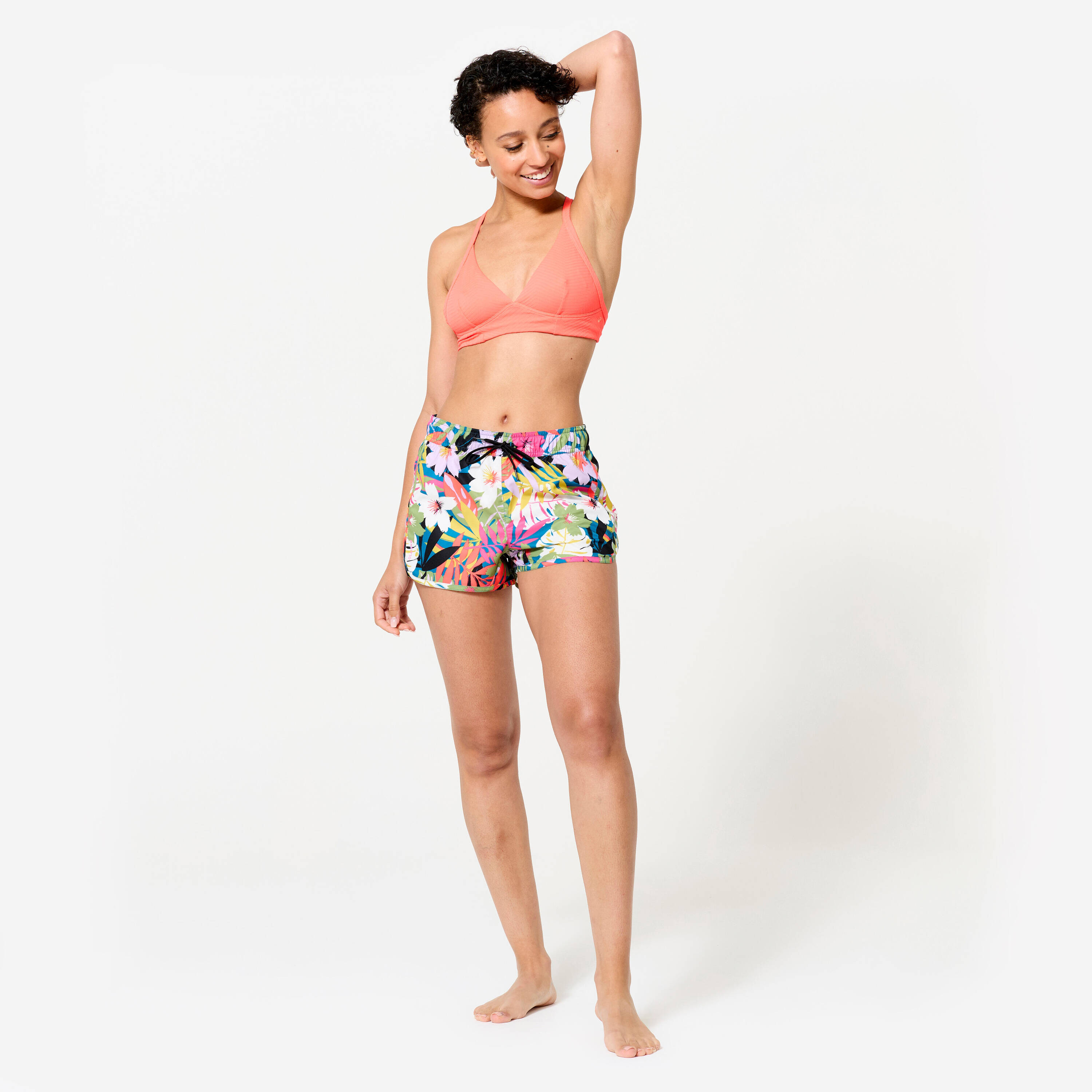 Women’s surfing floral swim shorts - Tini desirade multicoloured -  3