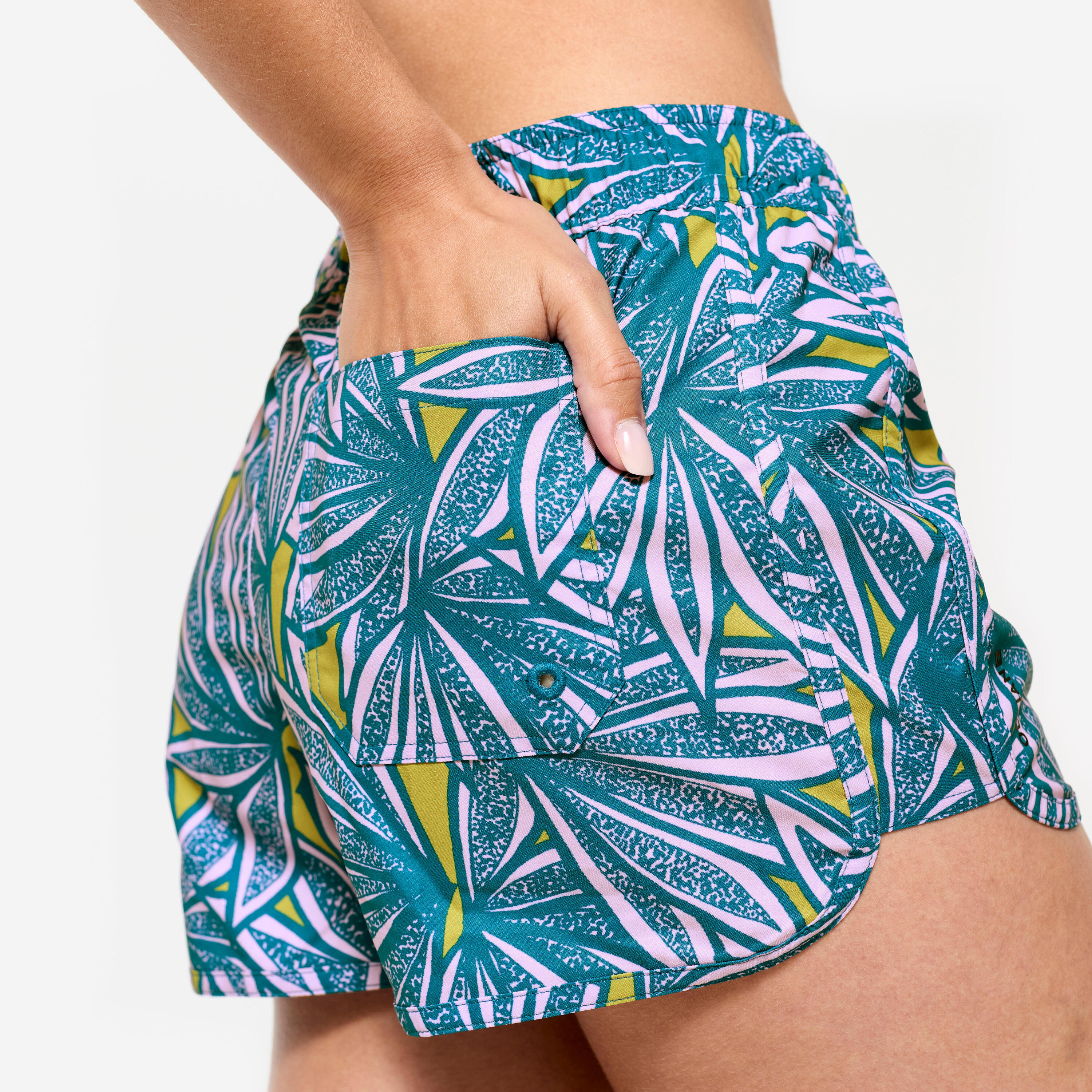 Women’s swim shorts - Tini flow blue and purple 6/7