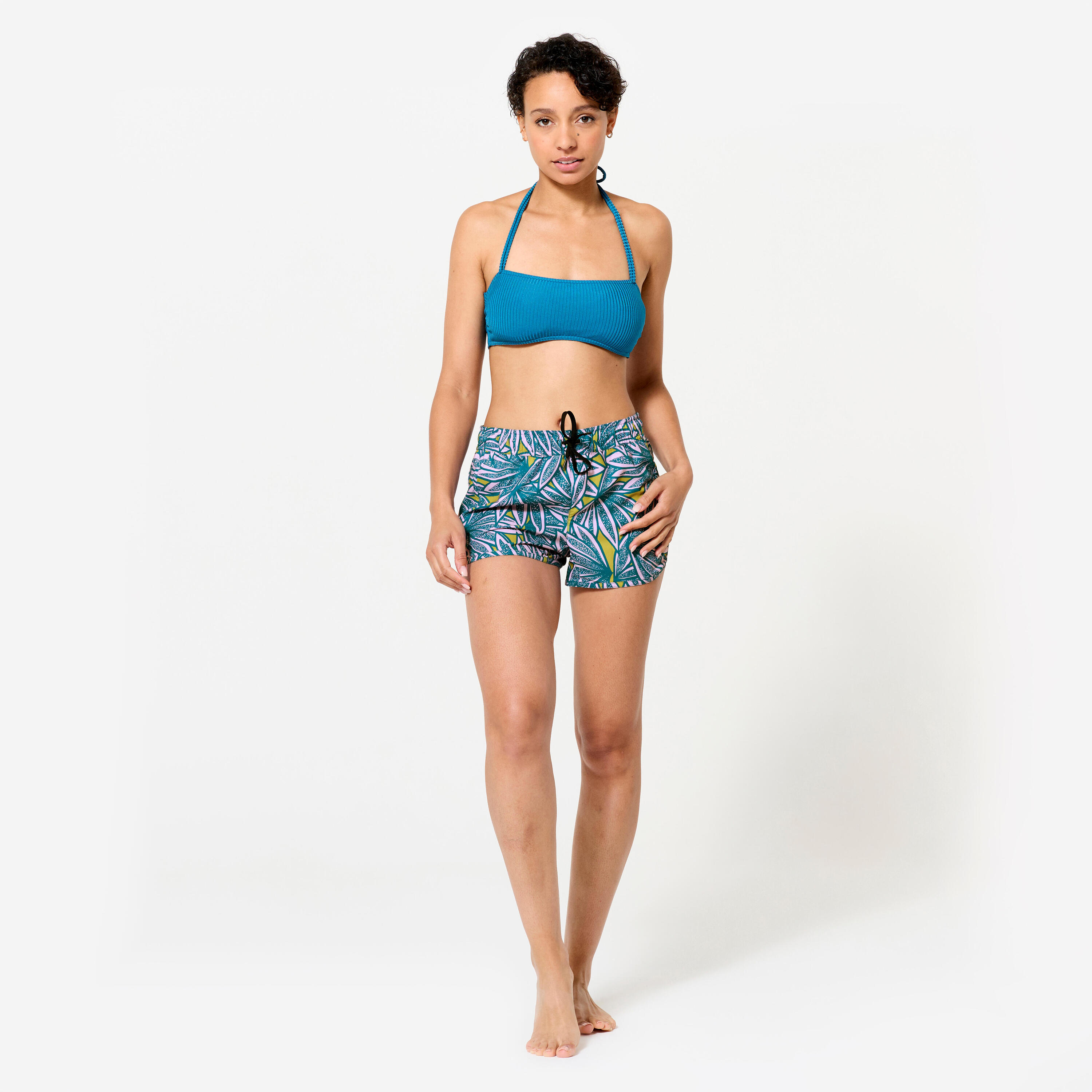 Women’s swim shorts - Tini flow blue and purple 2/7