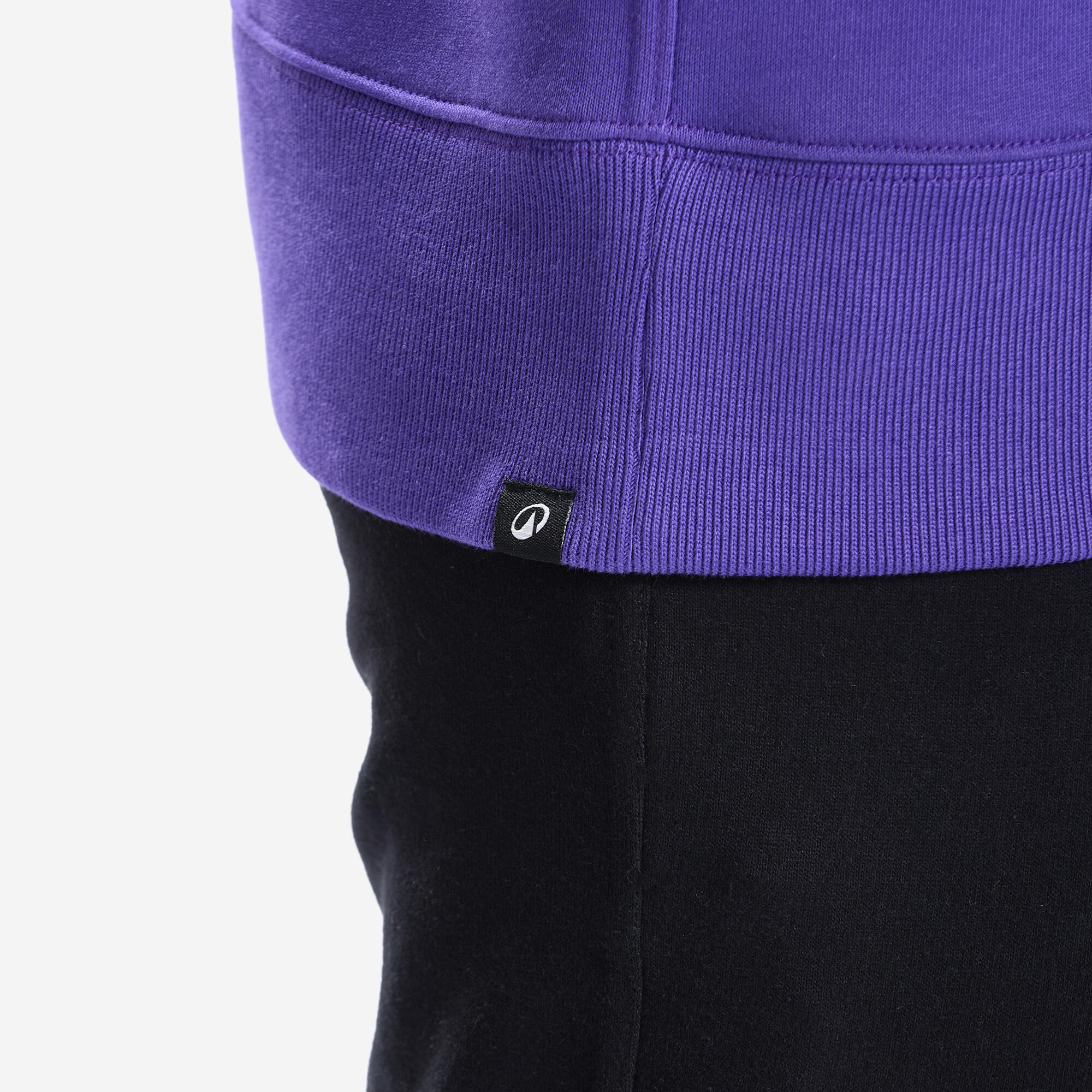 Men Gym Hoodie Sweatshirt 500 Essentials – Soft, Stretchable, Warm – Purple