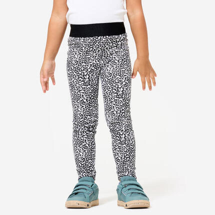 Leggings Sporthose Baumwolle Babys/Kleinkinder - Print schwarz/weiß