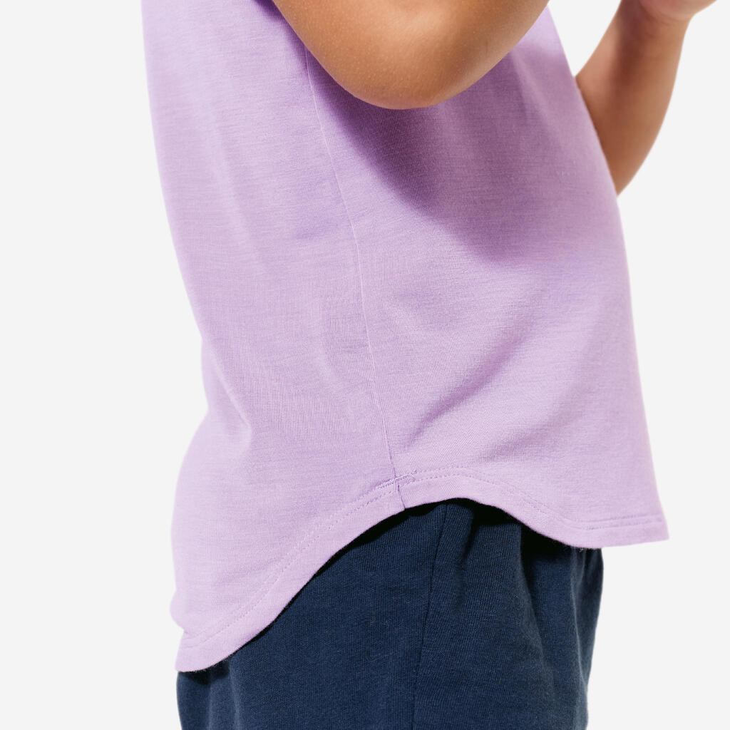Playera de gimnasia infantil ligera y transpirable naranja