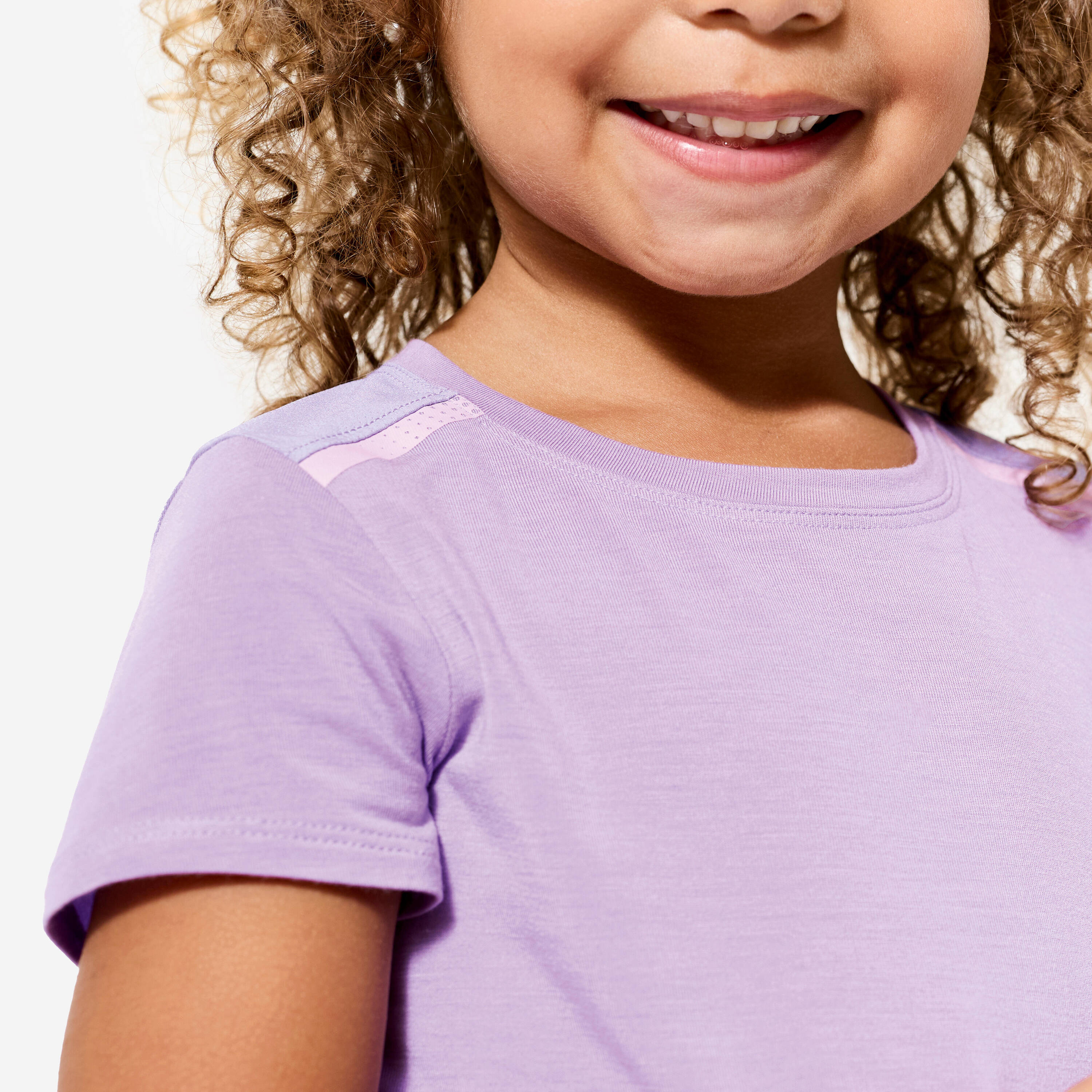 Kids' Light and Breathable Baby 500 T-Shirt - Lavender Purple -  3