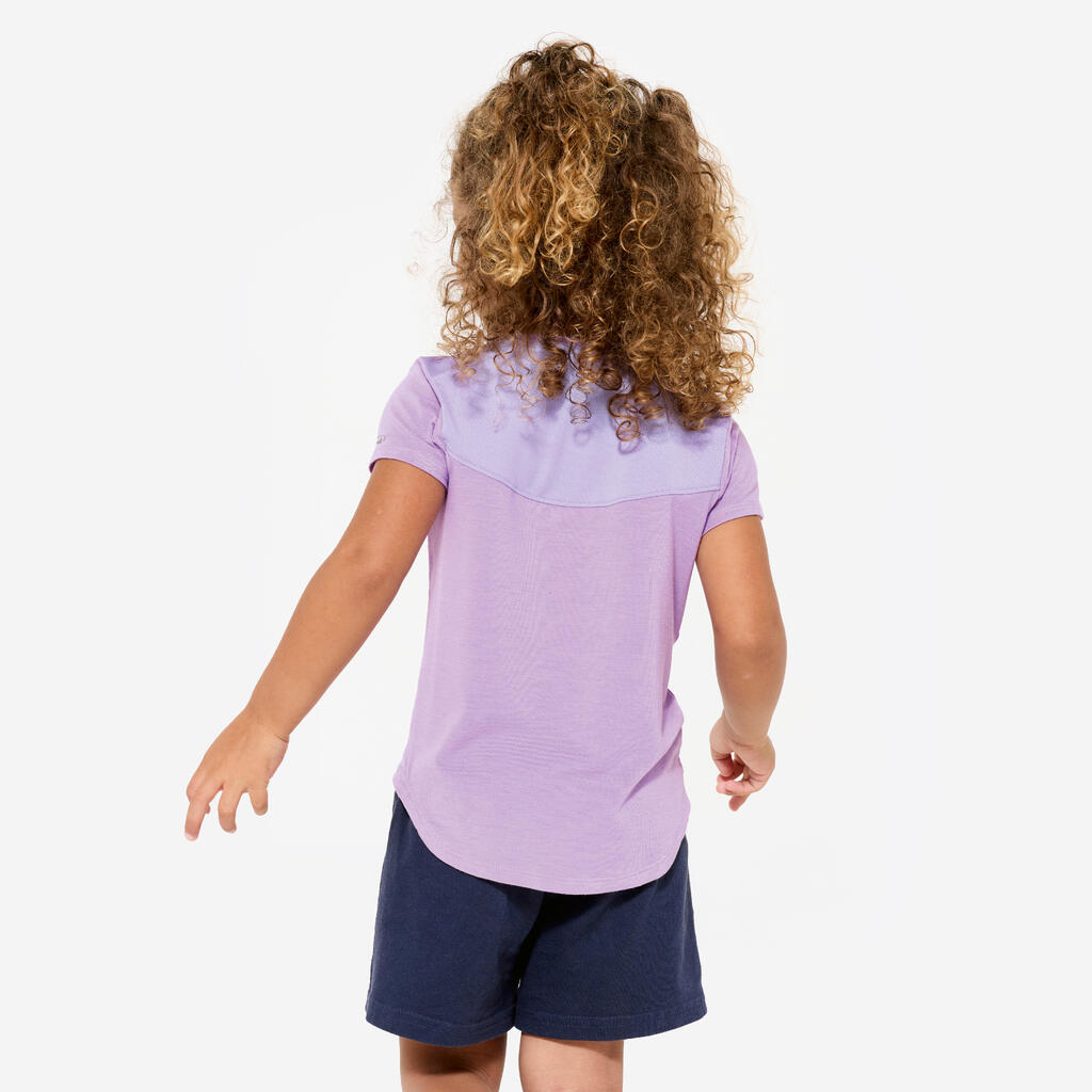 Playera de gimnasia infantil ligera y transpirable naranja