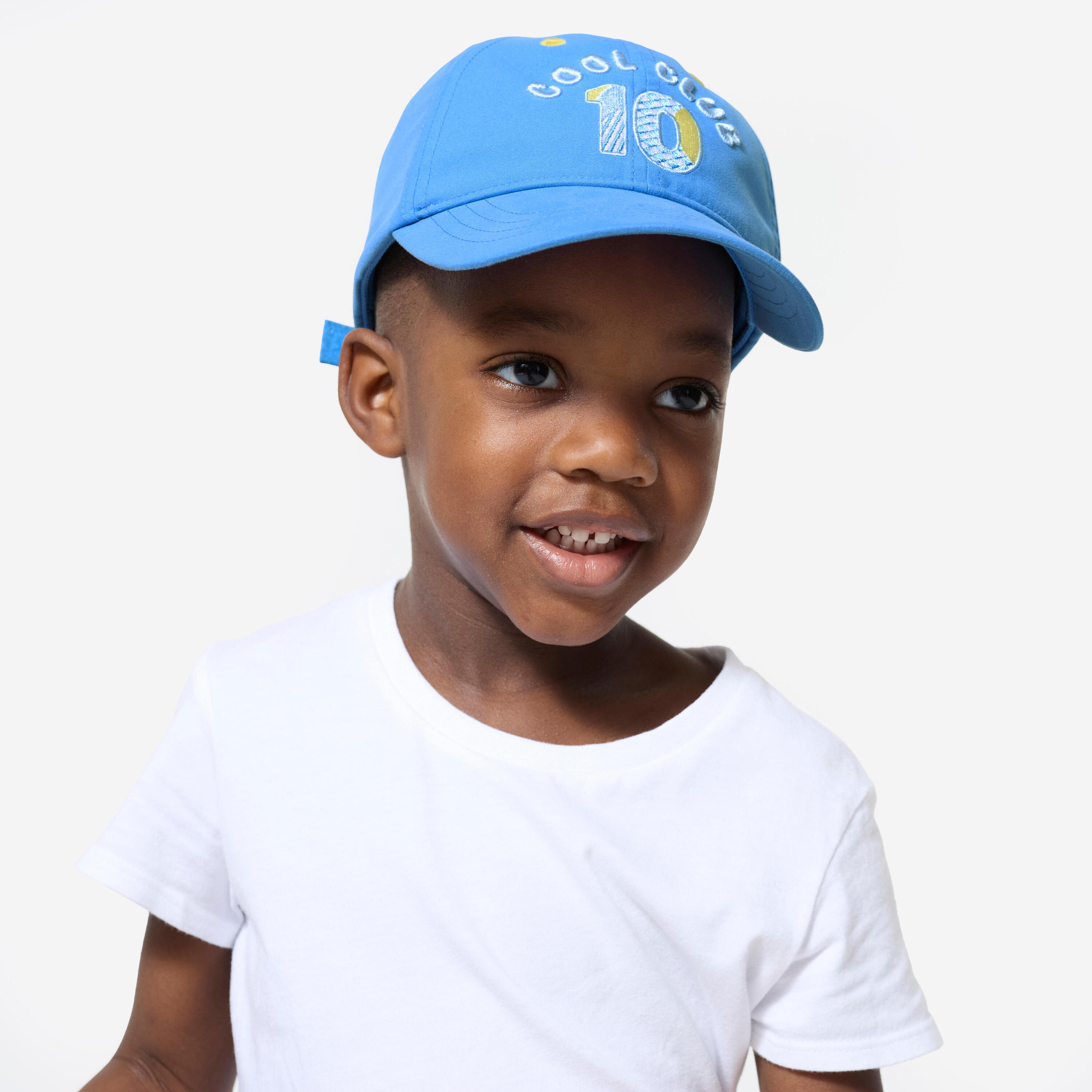 Verstelbare multisport pet voor peuters blauw geel 2/15
