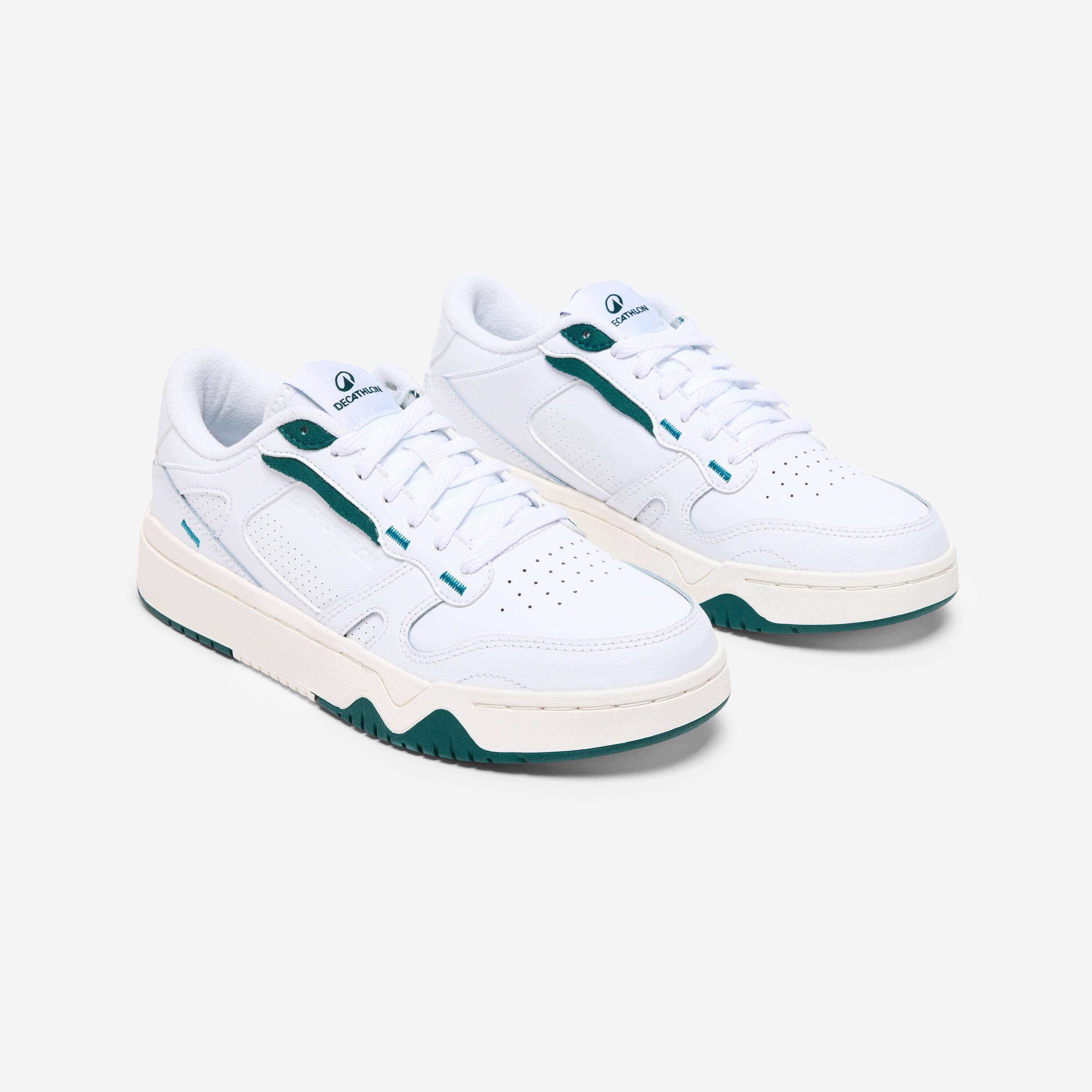 Women's CJ80 Leather Trainers - White and green -  2