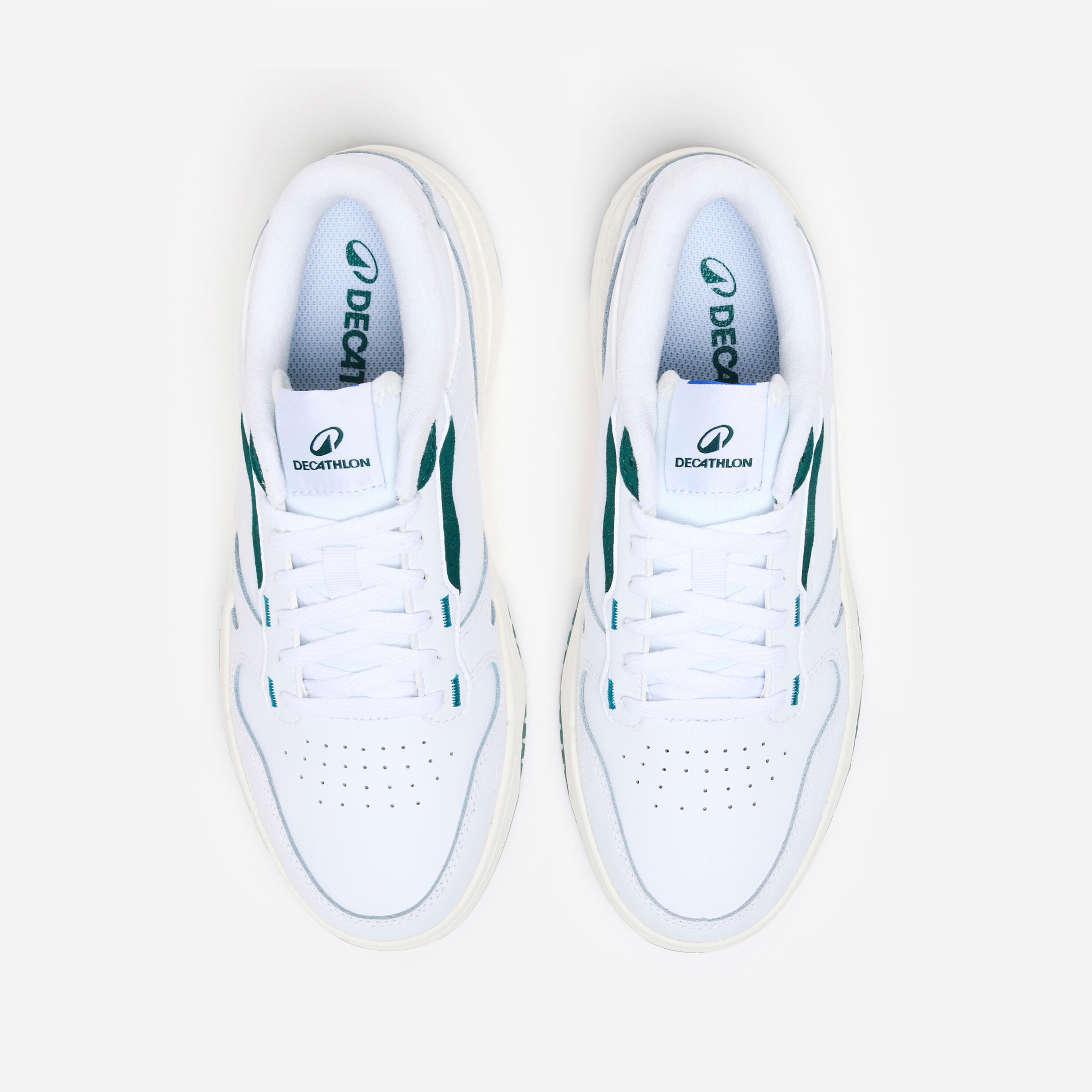 Sneakers CJ80 dames leer wit/groen 5/10