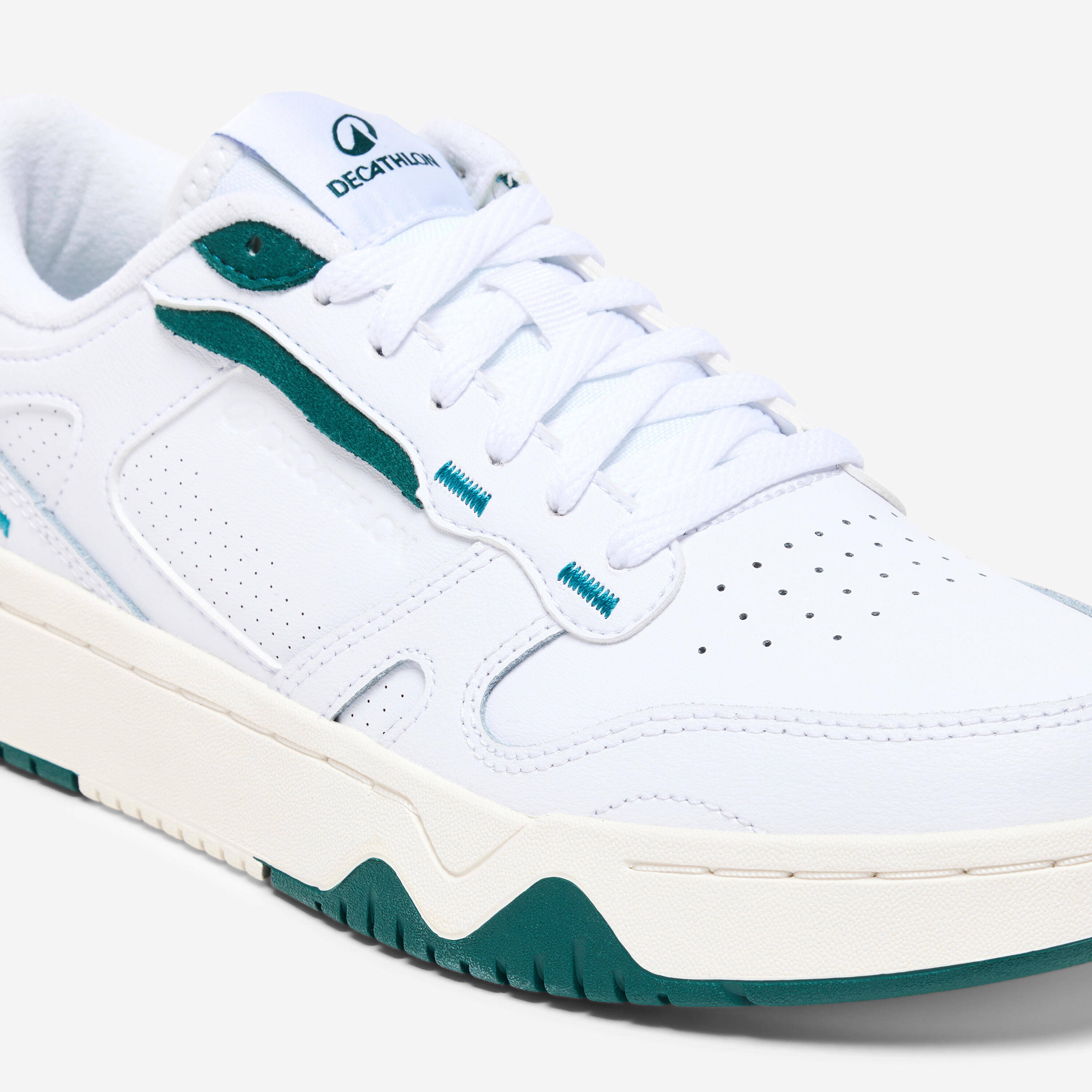 Women's CJ80 Leather Trainers - White and green -  3