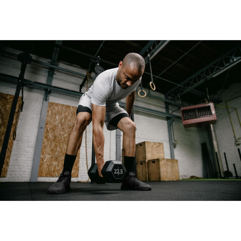 Ademende short voor crosstraining heren Performance Celliant grijs