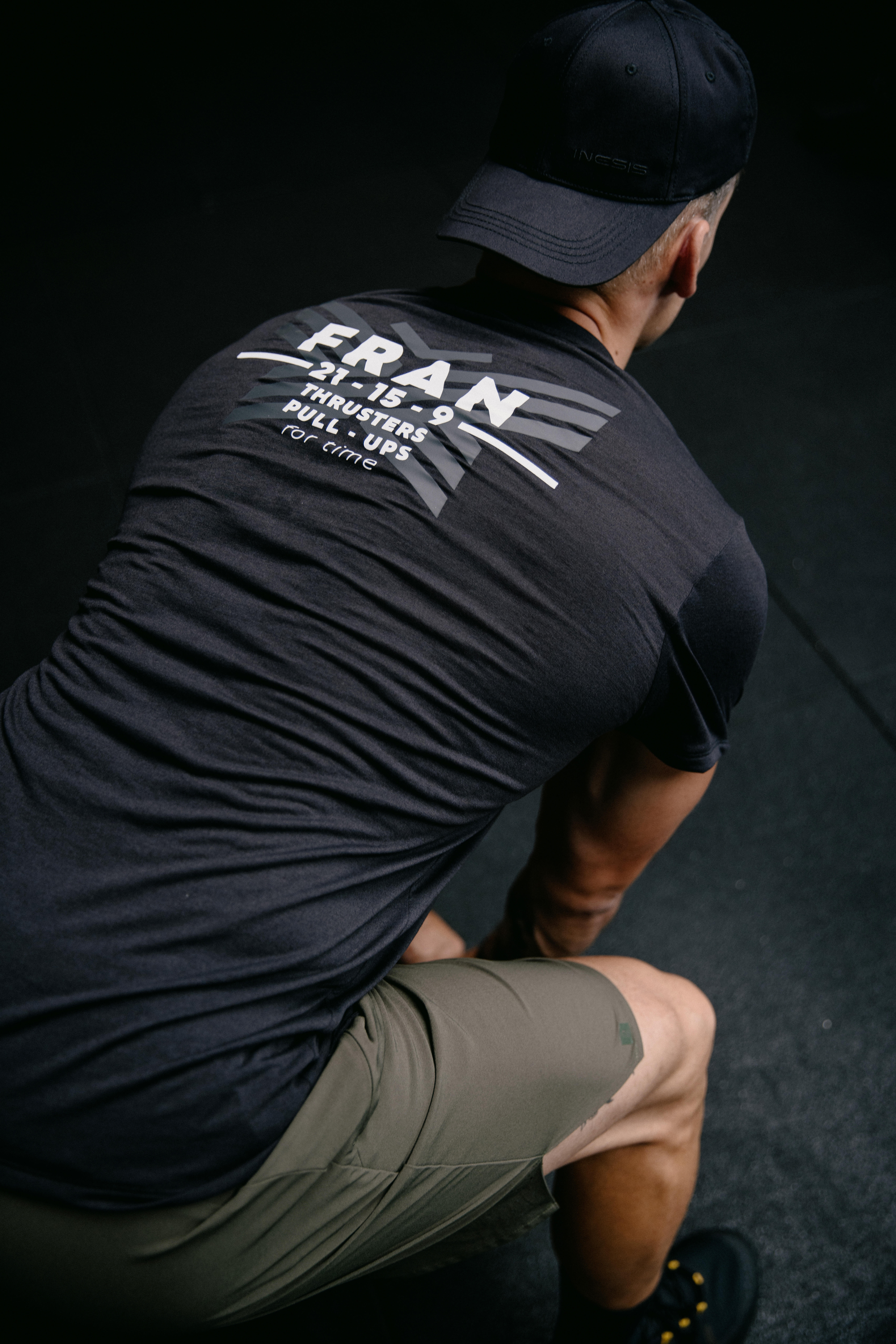 Men's Slim-Fit Breathable Cross Training T-Shirt - Black - DOMYOS