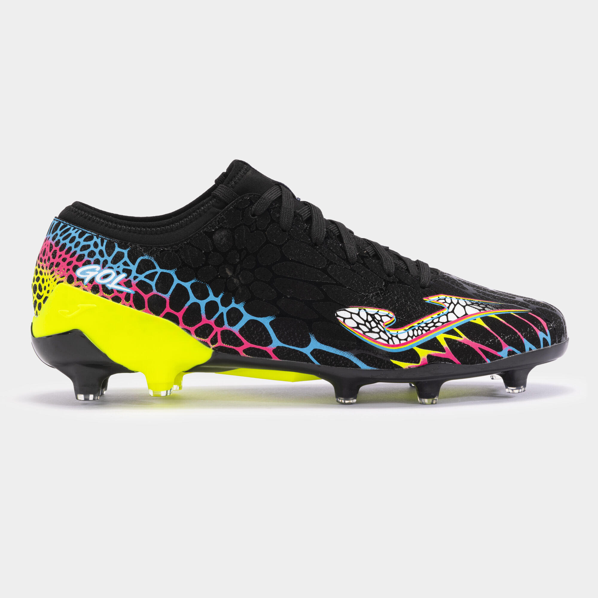 Botes futbol Gol 24 Joma terreny ferm FG Adult negre groc fluor 5/5