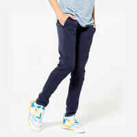 Kids' Breathable Cotton Unisex Jogging Bottoms 900 - Navy