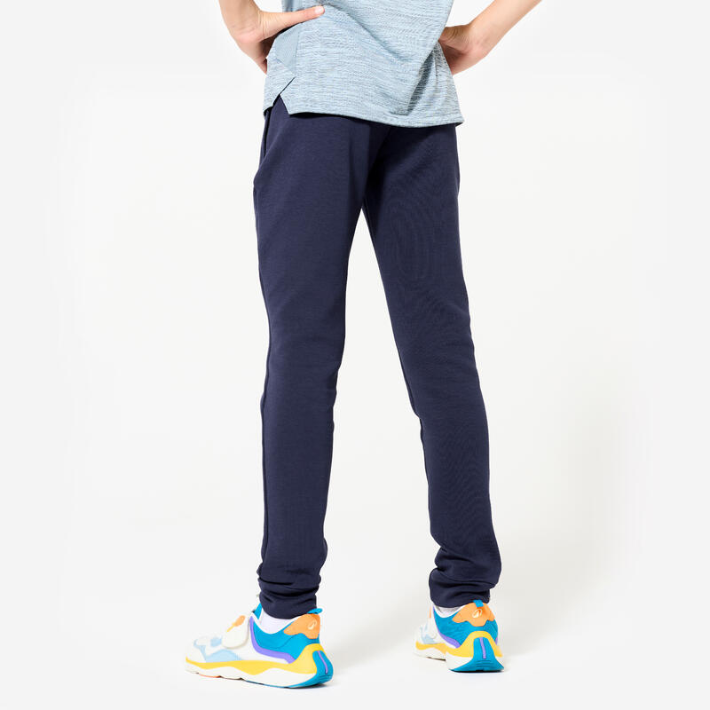 Pantalon de jogging mixte, enfant coton respirant - 900 marine