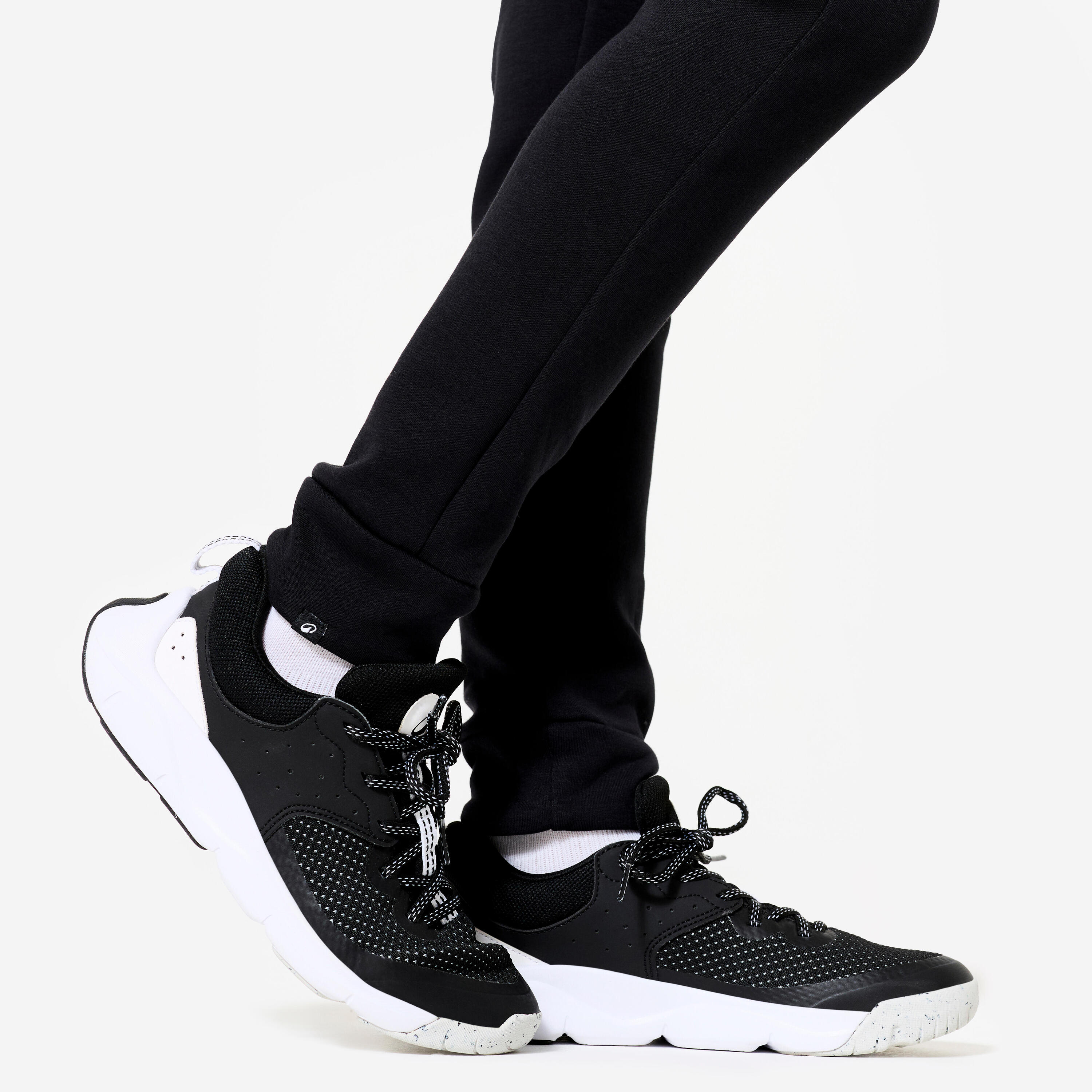 Jogginghose Kinder Baumwolle atmungsaktiv - 900 schwarz 6/7