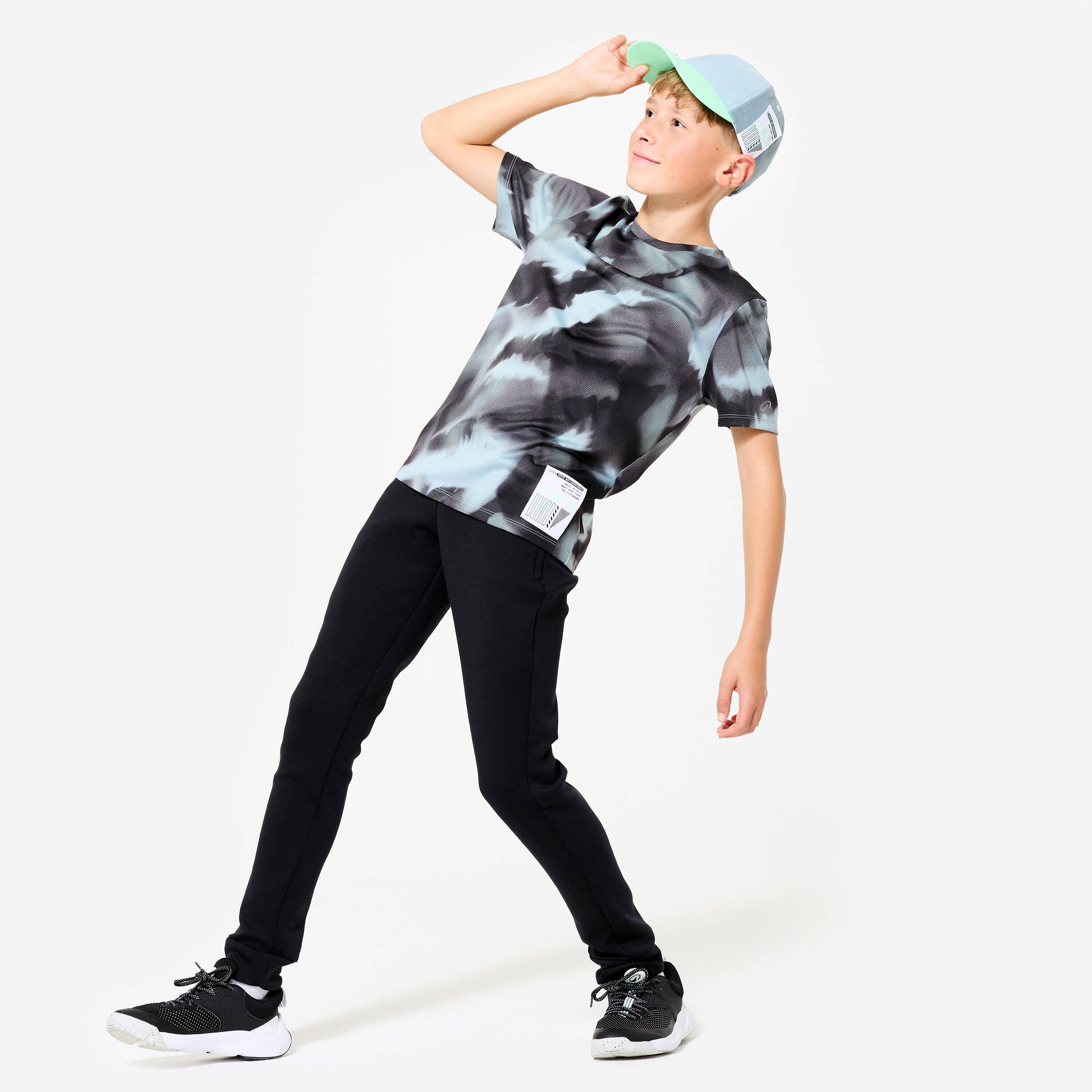 Kids' Unisex Breathable Cotton Jogging Bottoms 900 - Black -  2