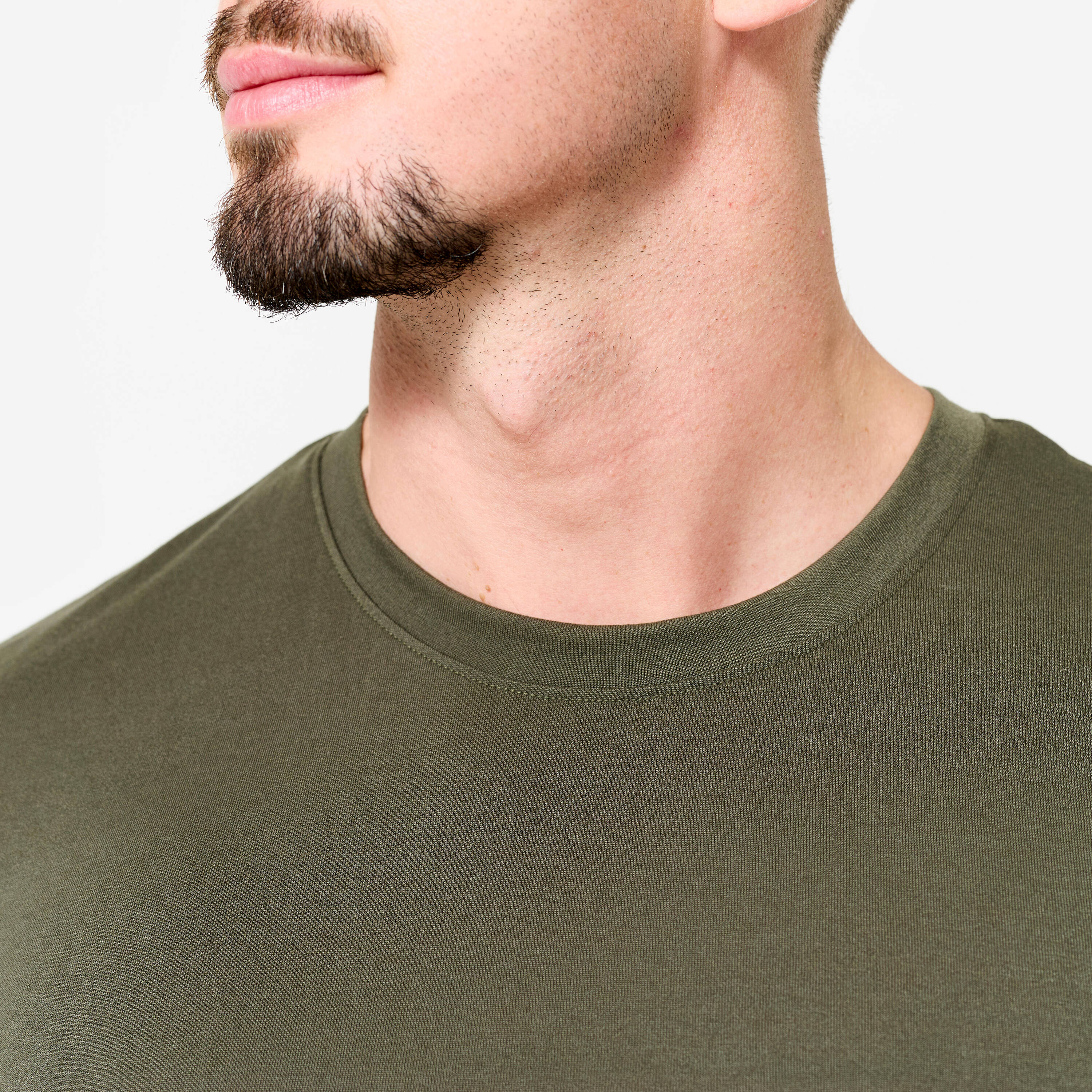 Men's Slim-Fit Breathable Cross Training T-Shirt - Khaki Green -  5