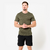 T-shirt de cross training slim respirant homme, kaki
