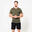 T-shirt de cross training slim respirant homme, kaki