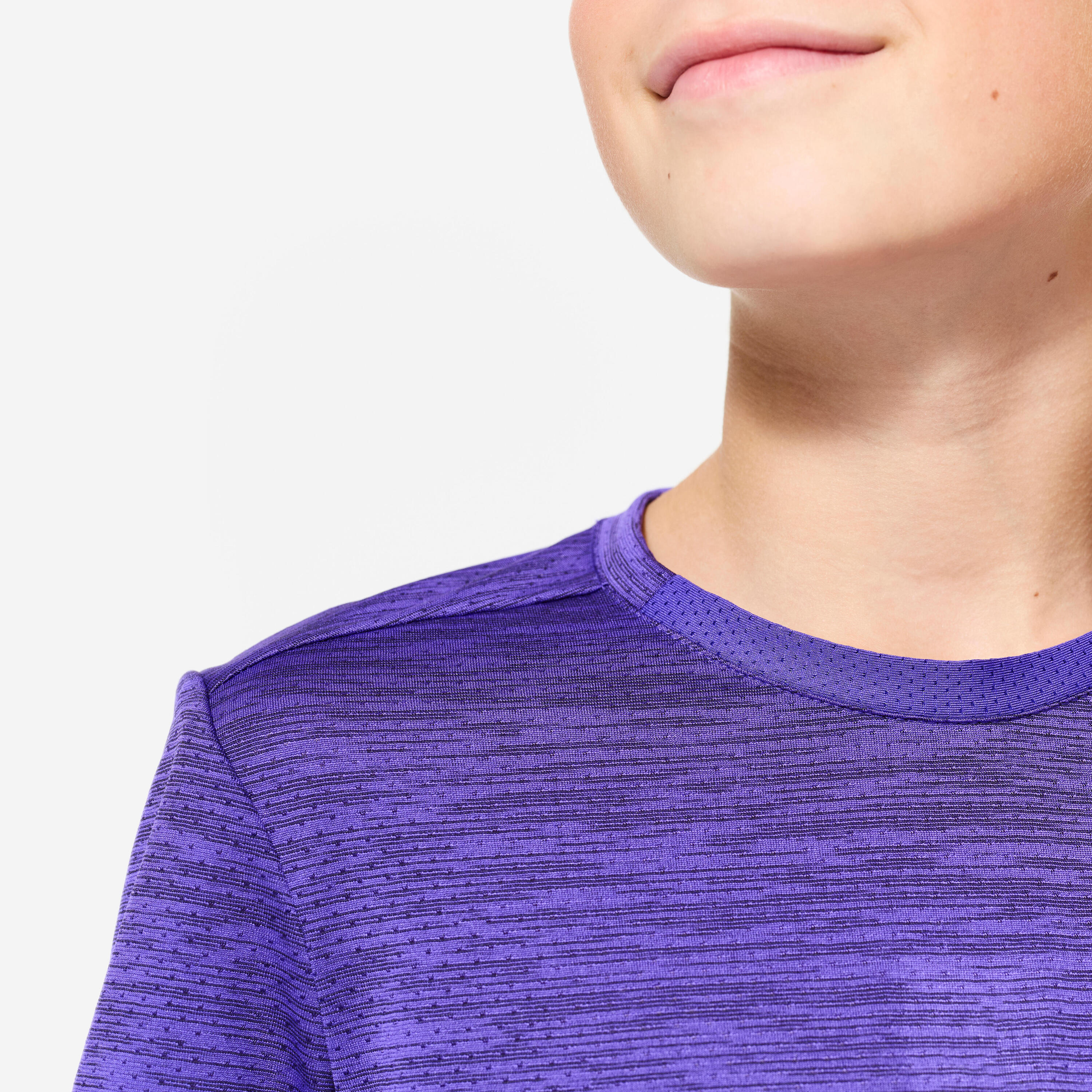 T-Shirt de Desporto Técnica e Respirável Criança, Roxo 3/7