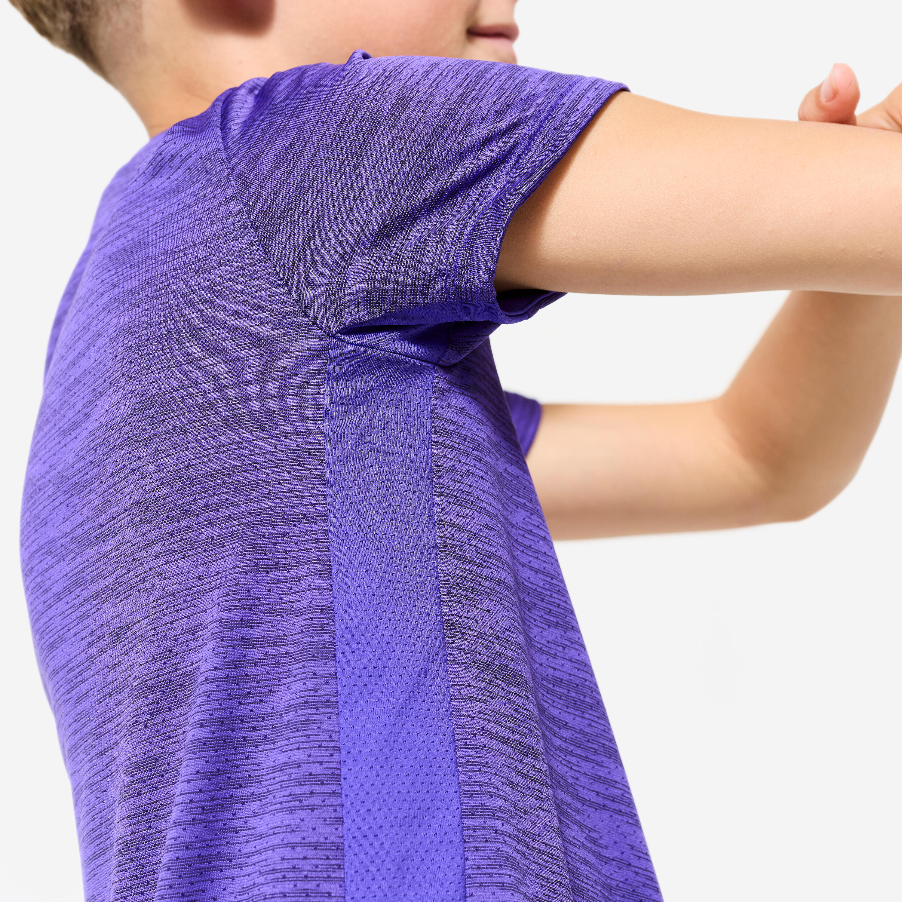 T-Shirt de Desporto Técnica e Respirável Criança, Roxo 6/7